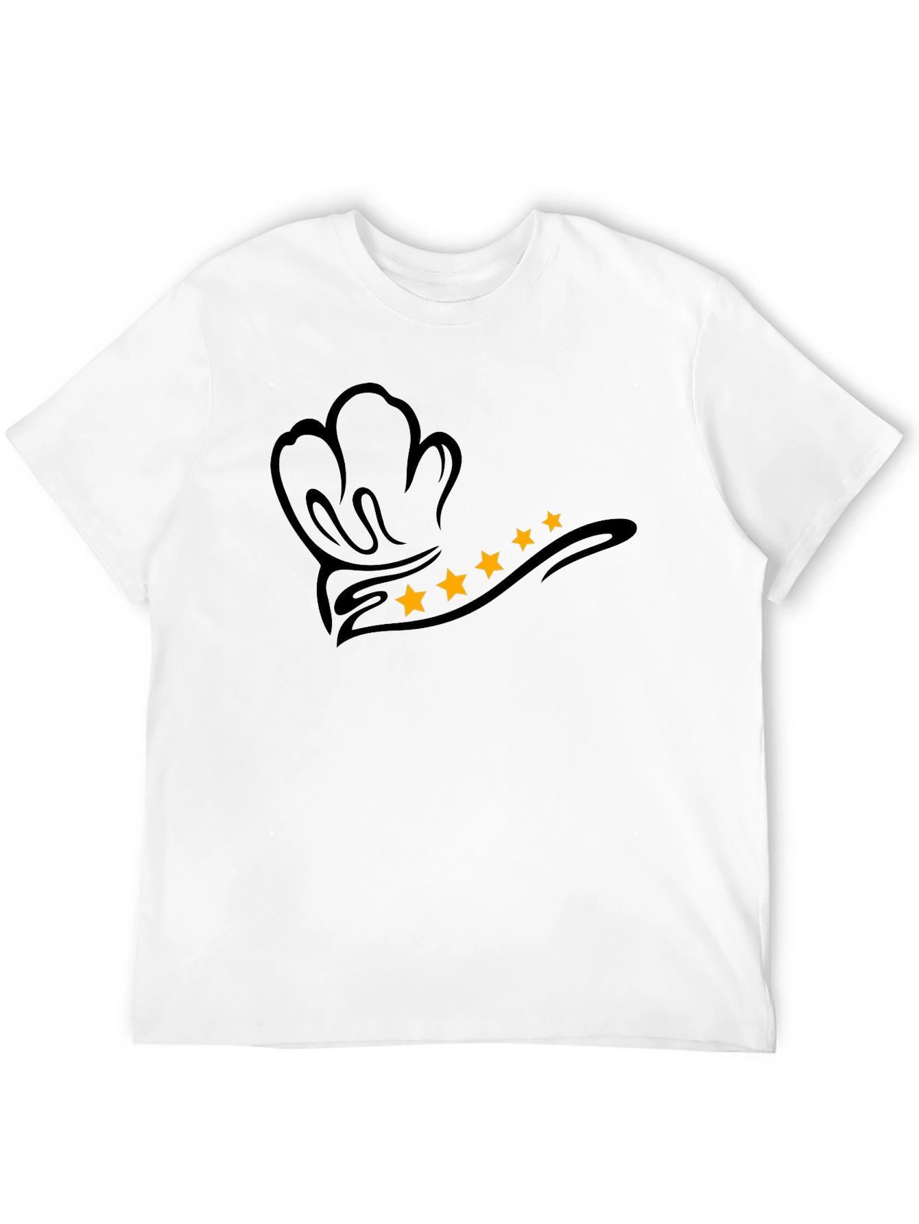 Chef Hat Star Rating Graphic T-Shirt - Black