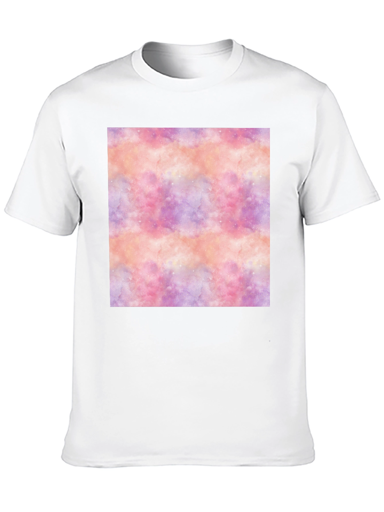 Nebula Print Black Tee - Stylish Galaxy Design