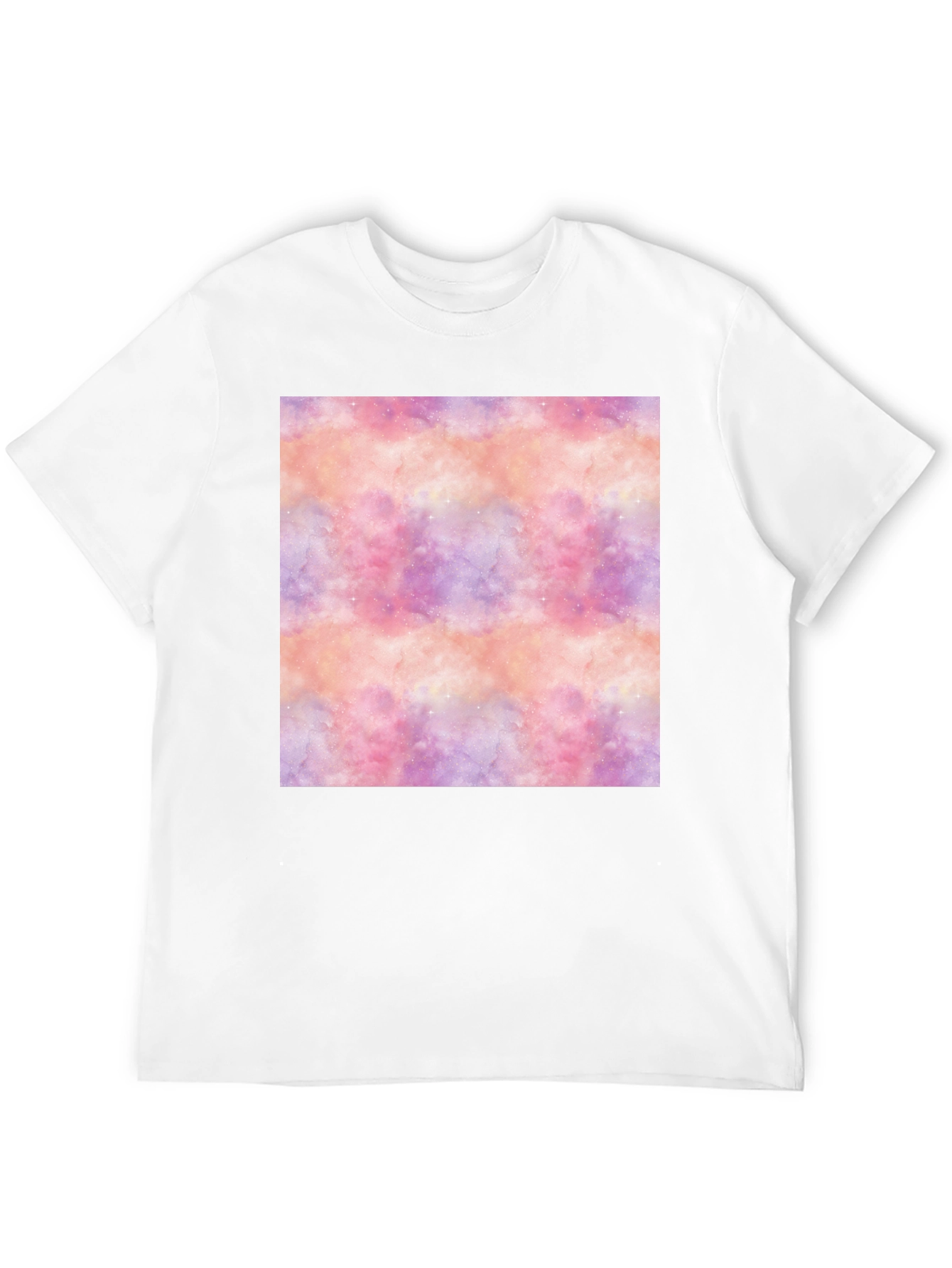 Nebula Print Black Tee - Stylish Galaxy Design
