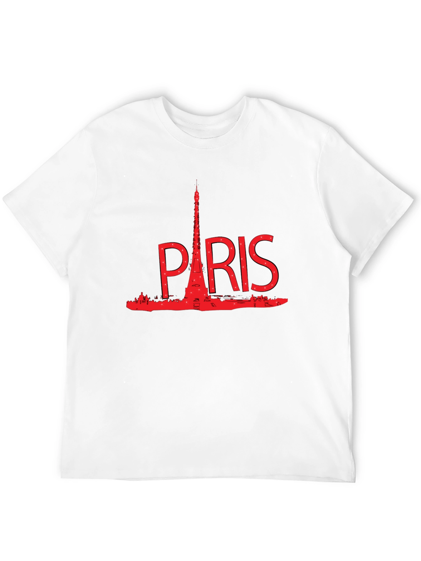 Paris Eiffel Tower Graphic T-Shirt - Black