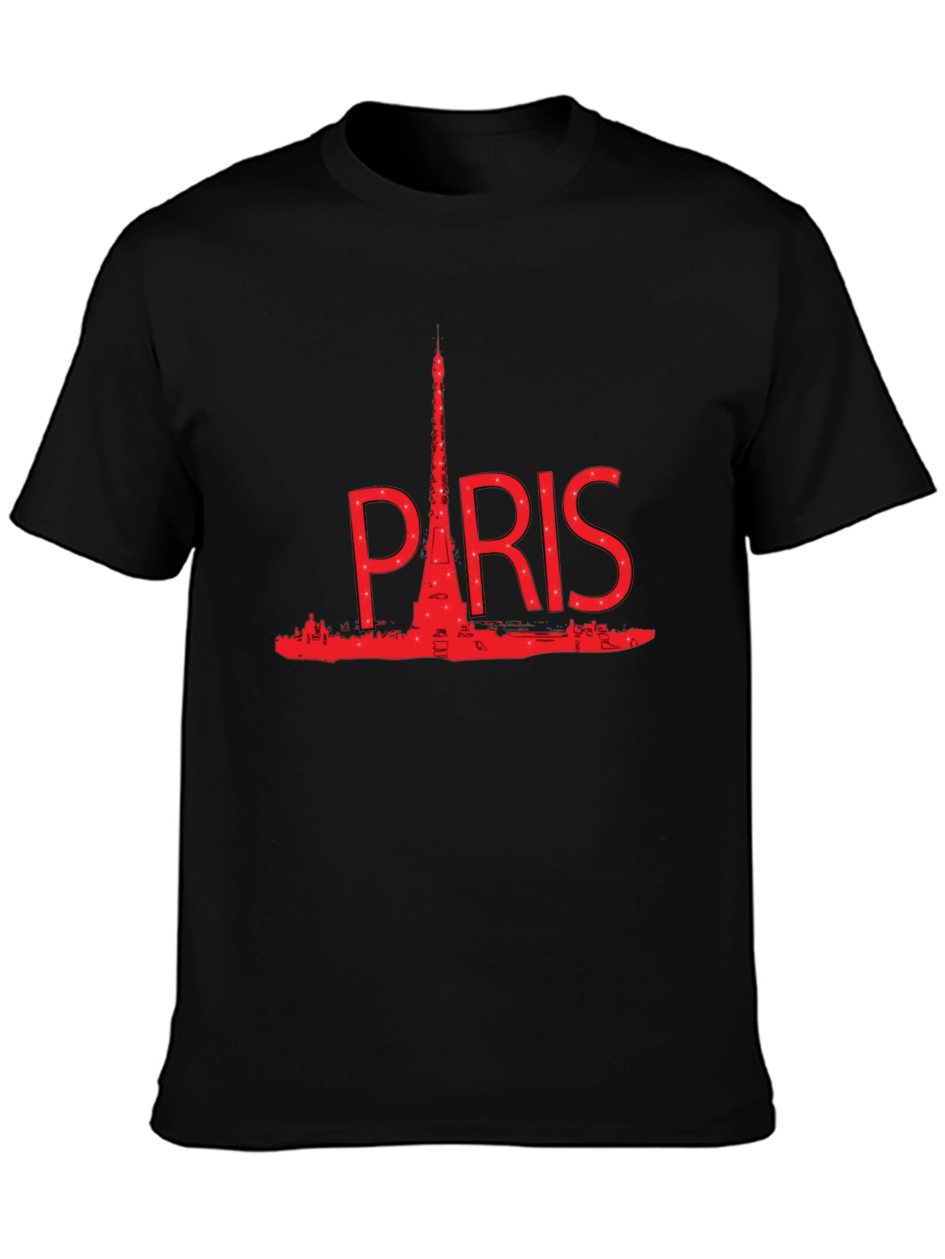 Paris Eiffel Tower Graphic T-Shirt - Black