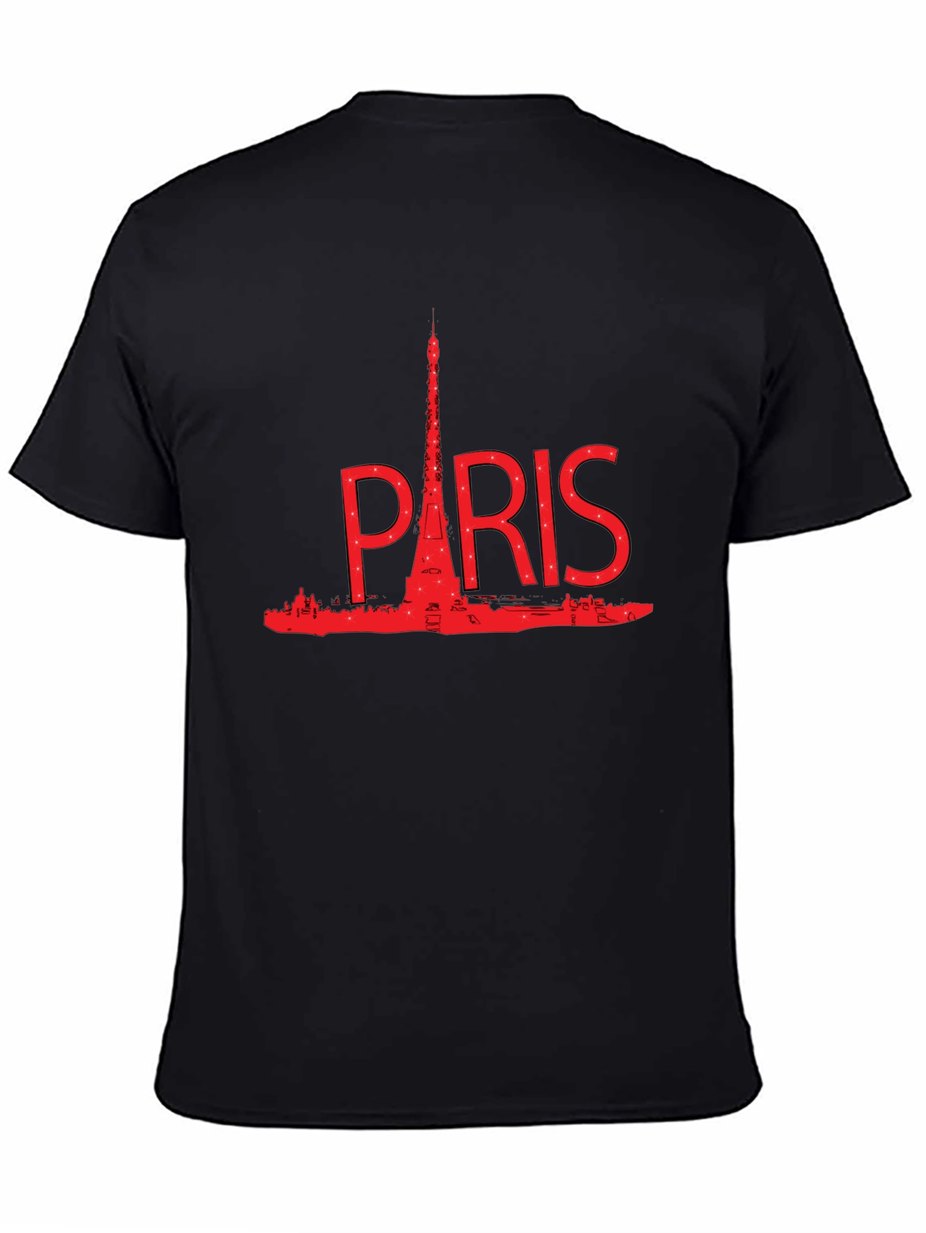 Paris Eiffel Tower Graphic T-Shirt - Black