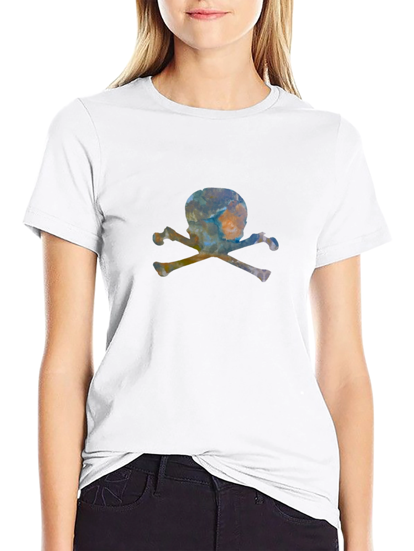 Skull & Crossbones Graphic Tee - Mens Black T-Shirt