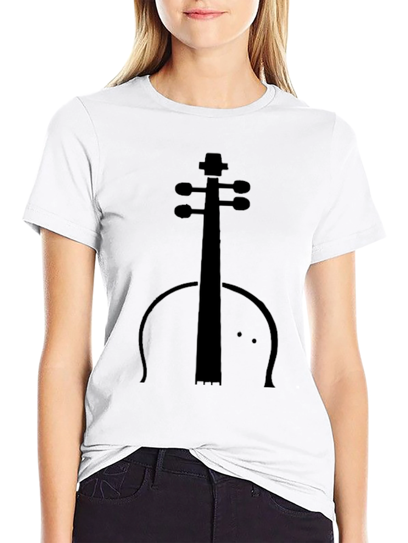 Musicians Black Cello Graphic T-Shirt