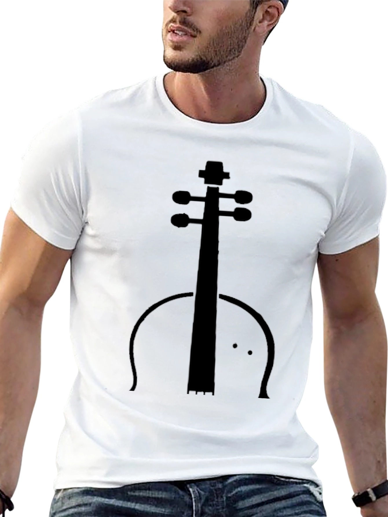 Musicians Black Cello Graphic T-Shirt