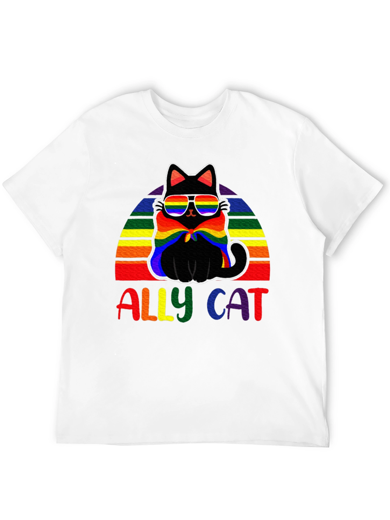 Ally Cat Rainbow T-Shirt