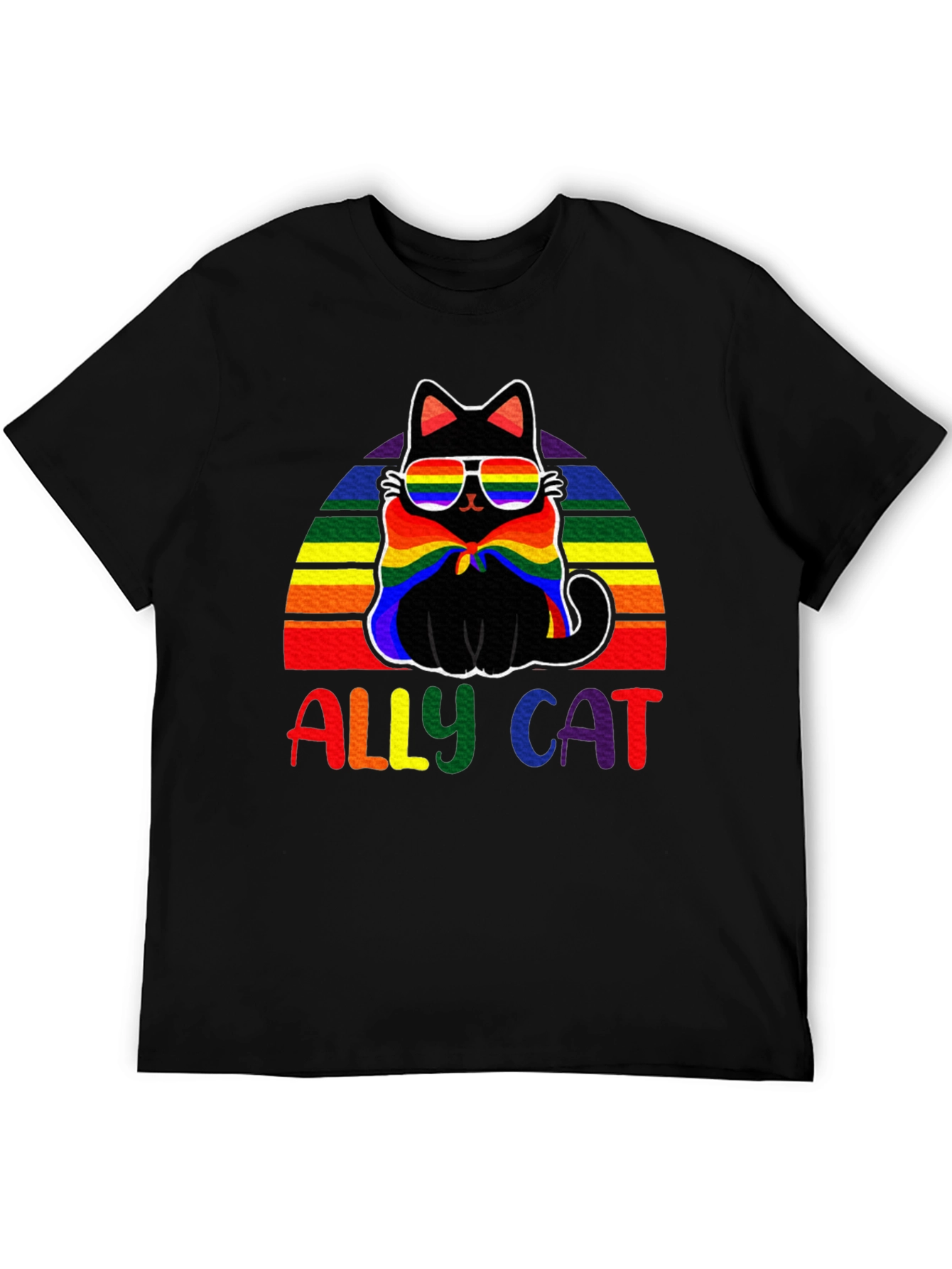 Ally Cat Rainbow T-Shirt