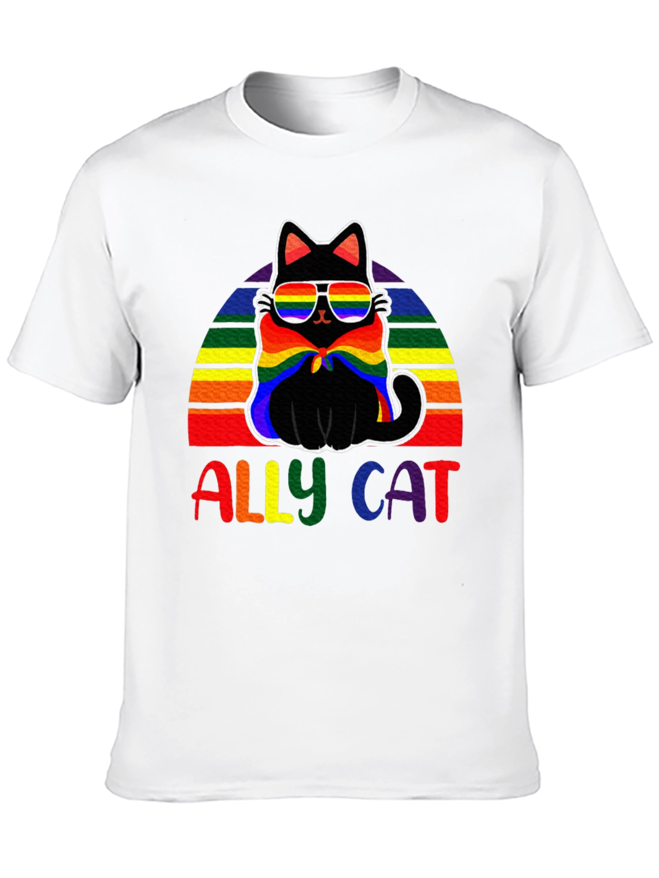 Ally Cat Rainbow T-Shirt