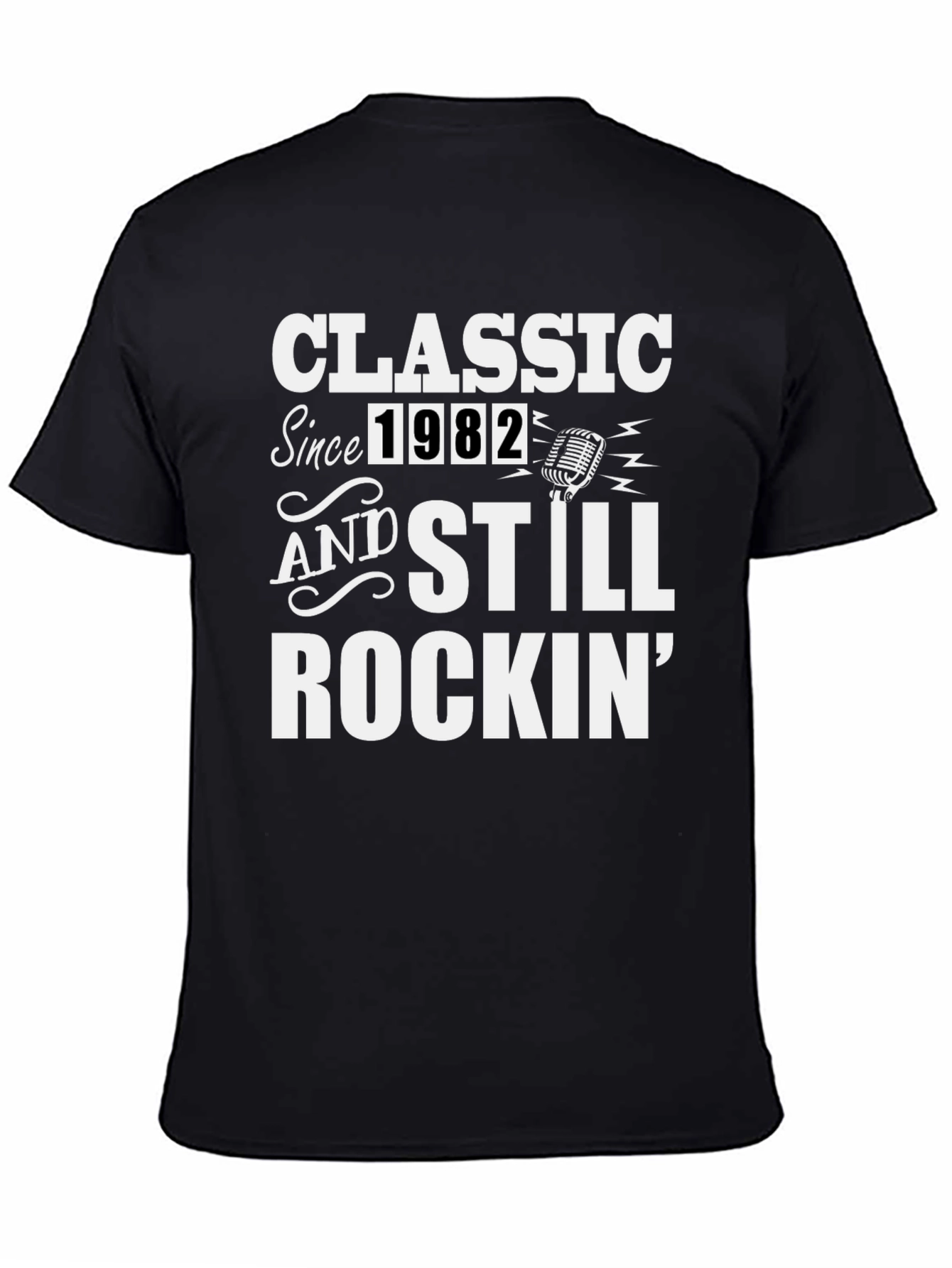 Classic Since 1982 Rockin Black T-Shirt