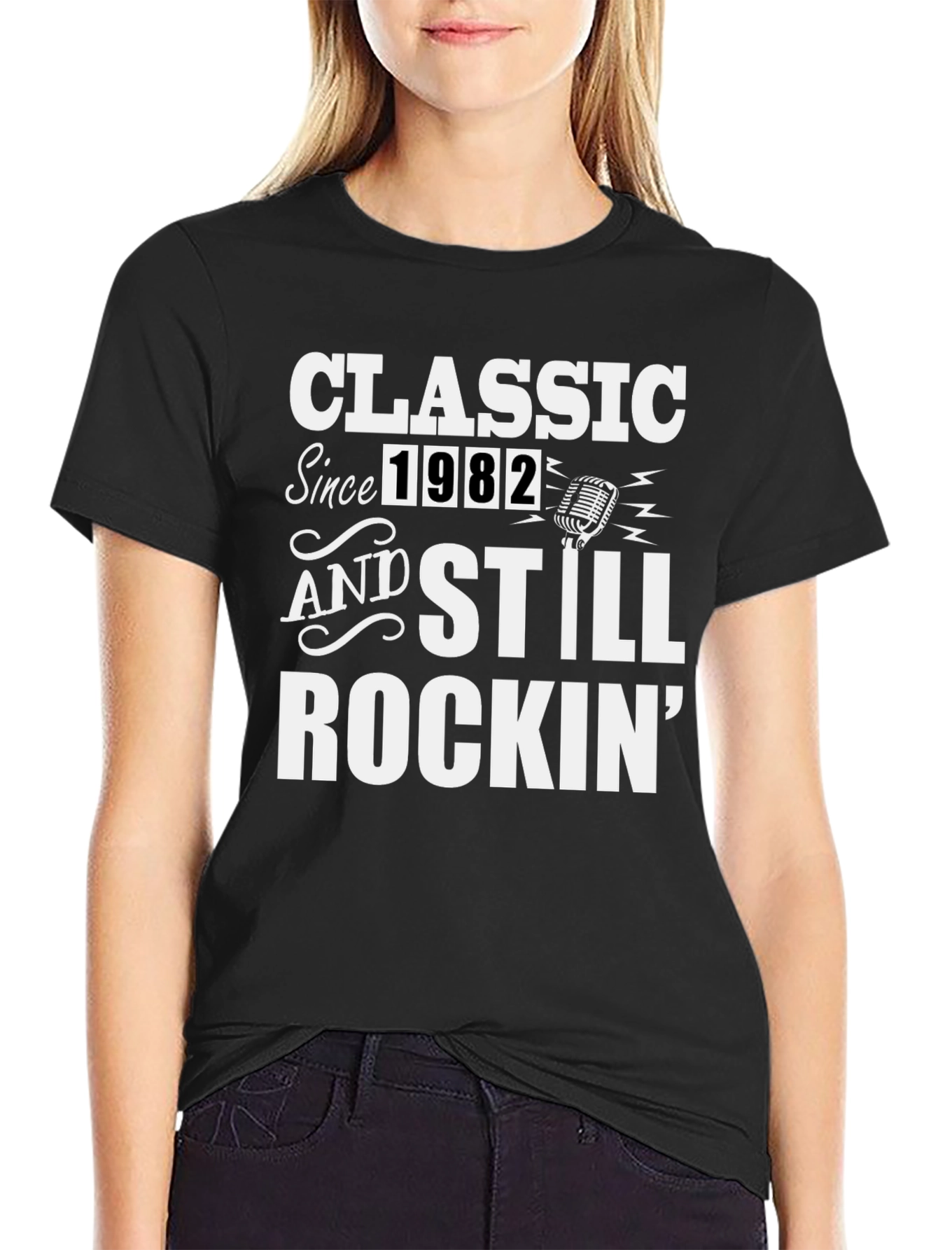 Classic Since 1982 Rockin Black T-Shirt