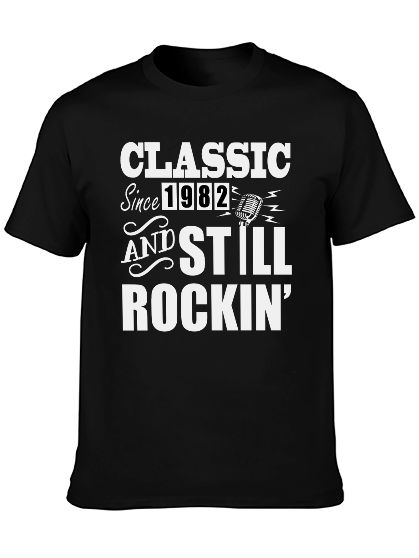 Classic Since 1982 Rockin Black T-Shirt