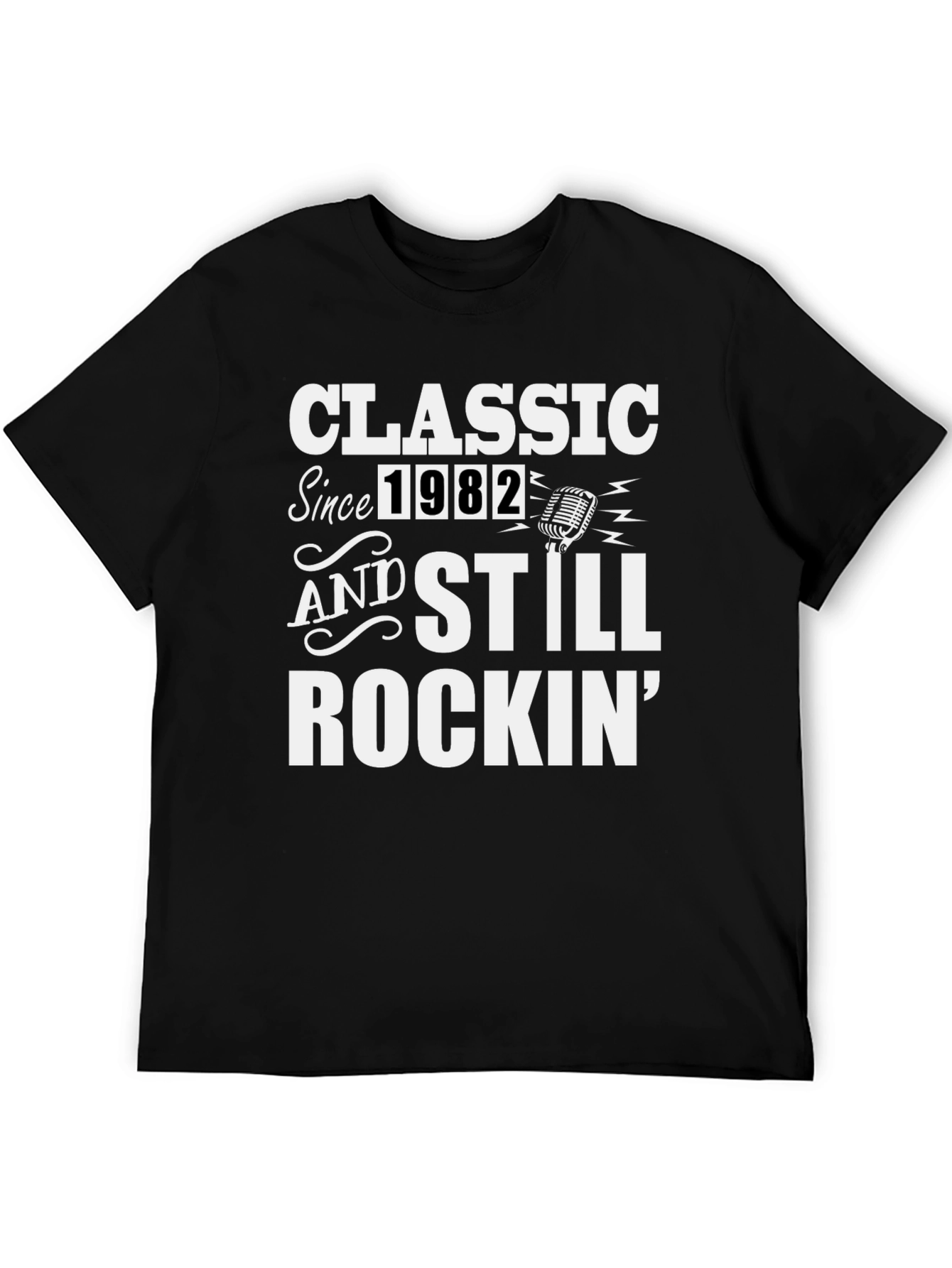Classic Since 1982 Rockin Black T-Shirt
