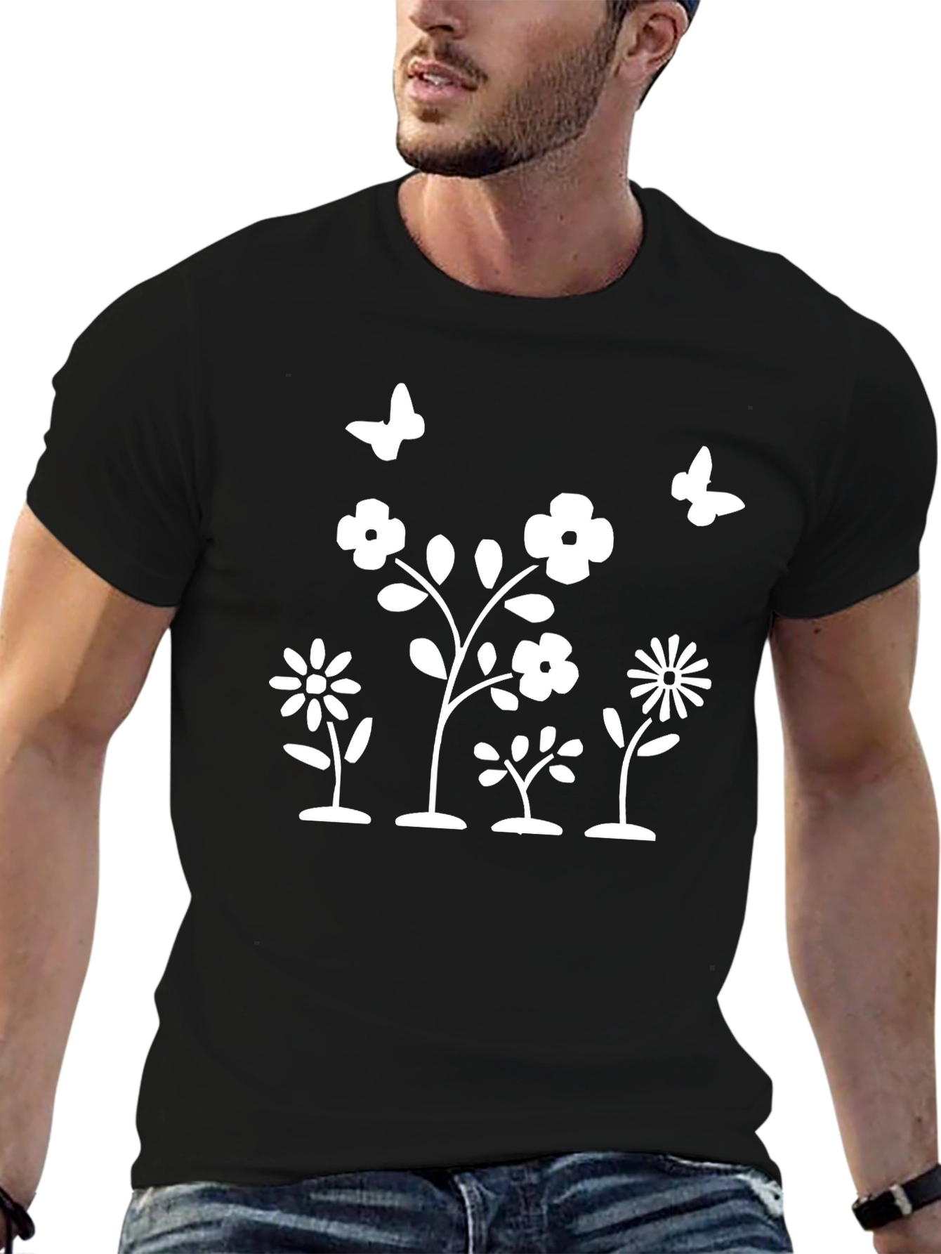 Floral Butterfly Graphic T-Shirt