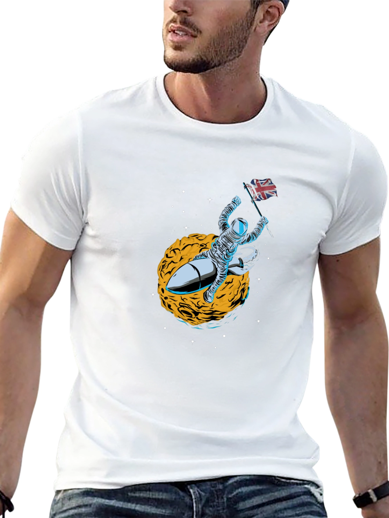 Astronaut Rocket Union Jack T-Shirt