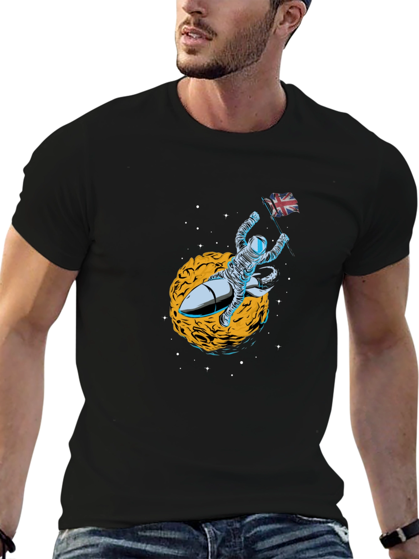 Astronaut Rocket Union Jack T-Shirt