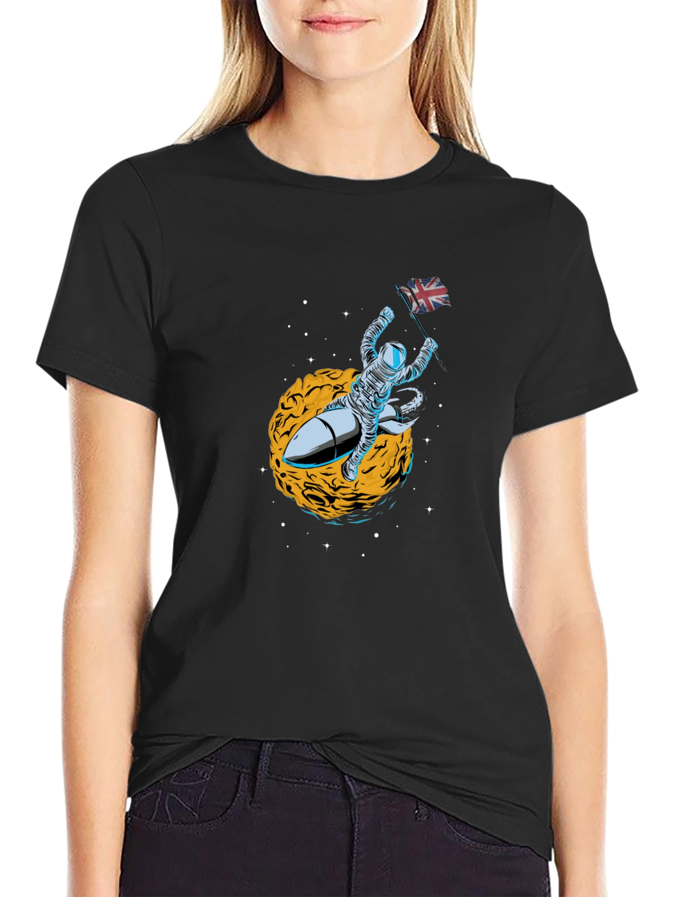 Astronaut Rocket Union Jack T-Shirt