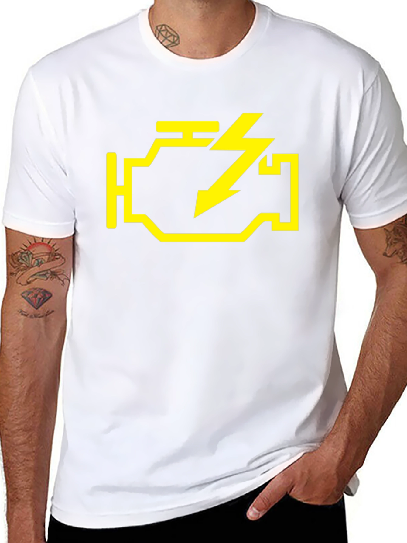 Check Engine Light T-Shirt - Mechanic Humor Tee