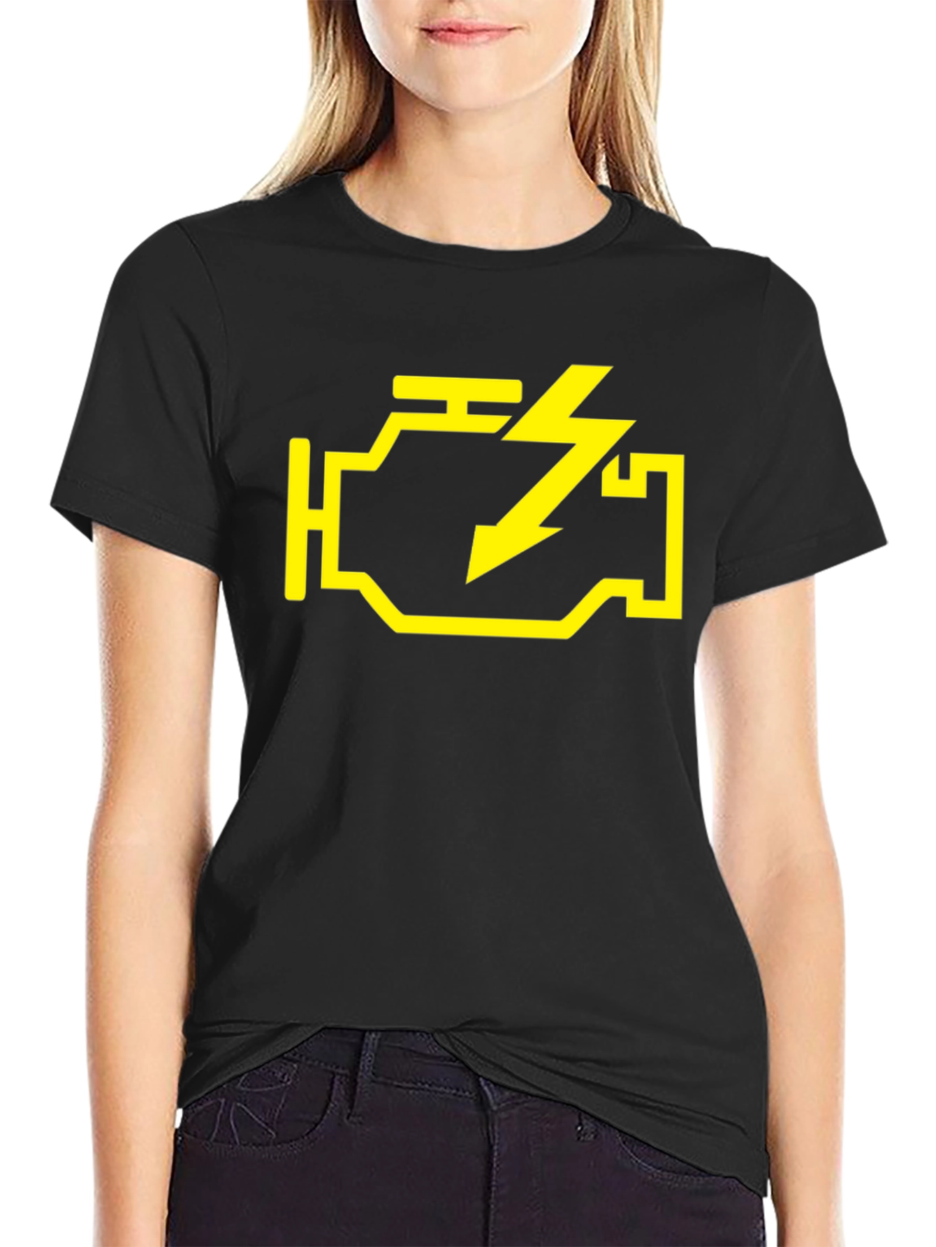 Check Engine Light T-Shirt - Mechanic Humor Tee