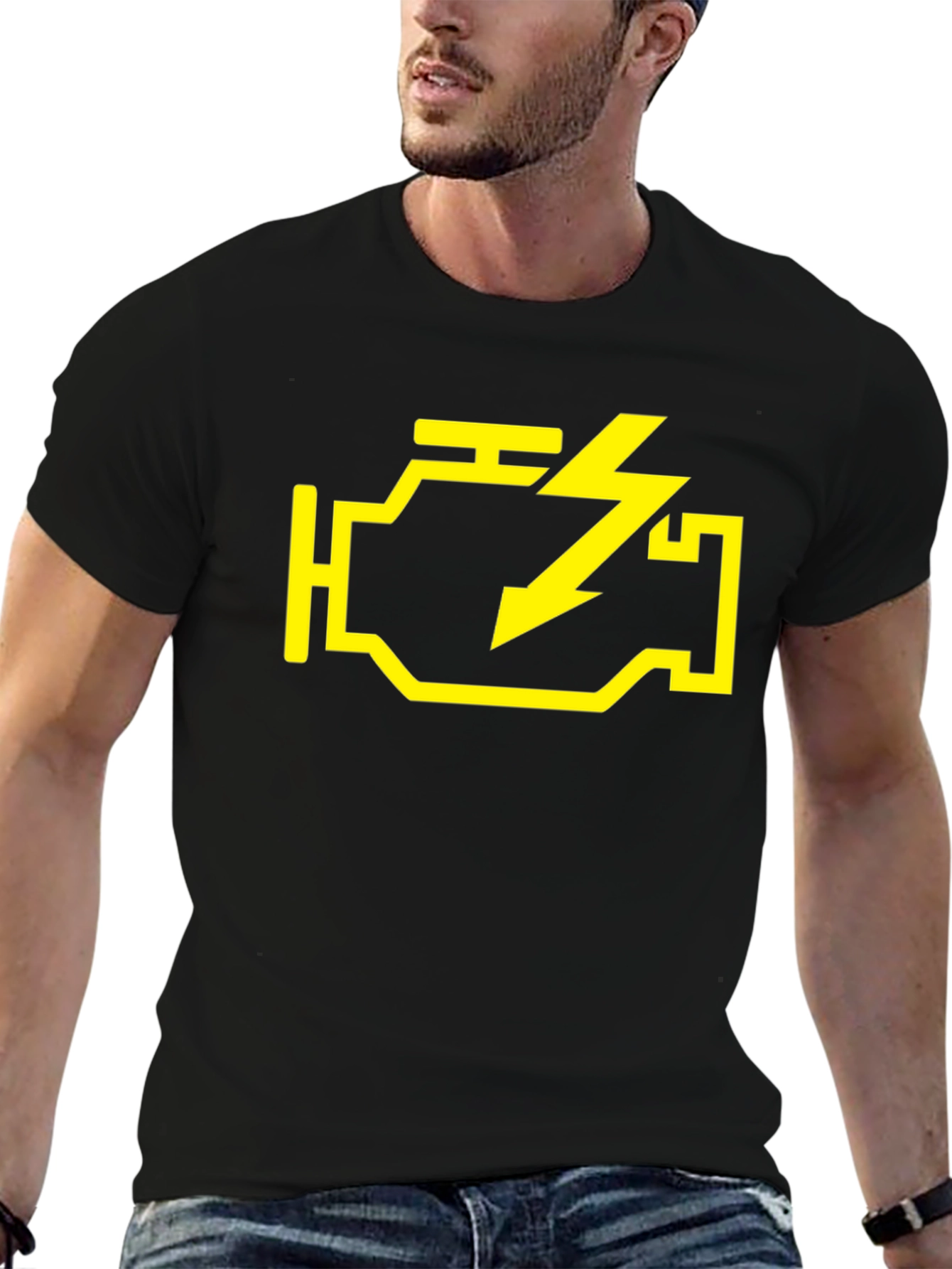 Check Engine Light T-Shirt - Mechanic Humor Tee