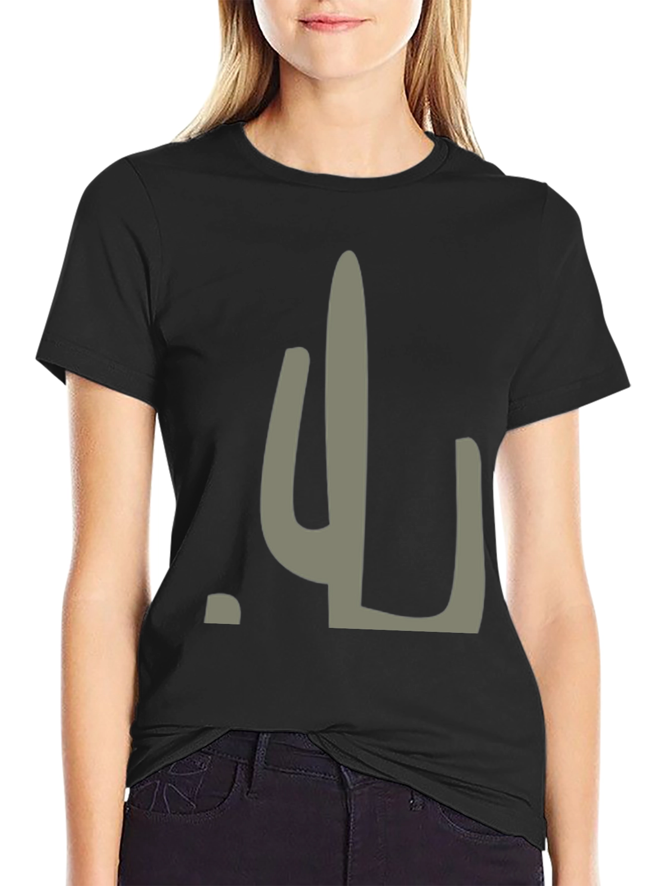 Cactus Graphic Tee - Unisex Black T-Shirt