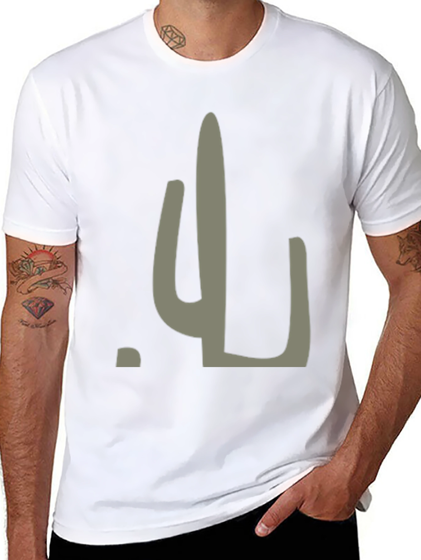 Cactus Graphic Tee - Unisex Black T-Shirt