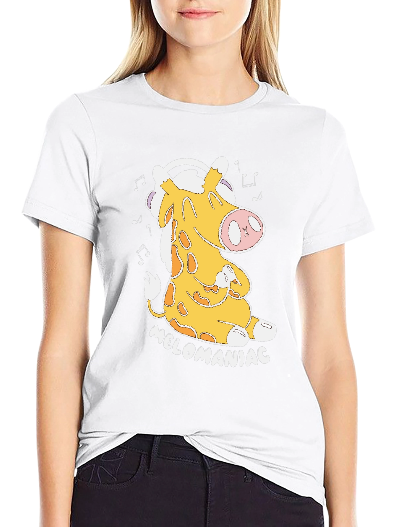 Melomaniac Giraffe Black T-Shirt