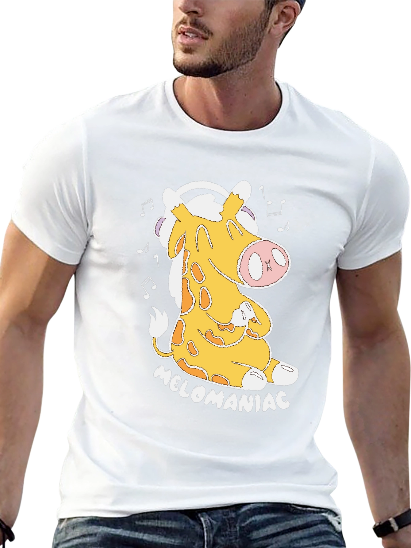 Melomaniac Giraffe Black T-Shirt