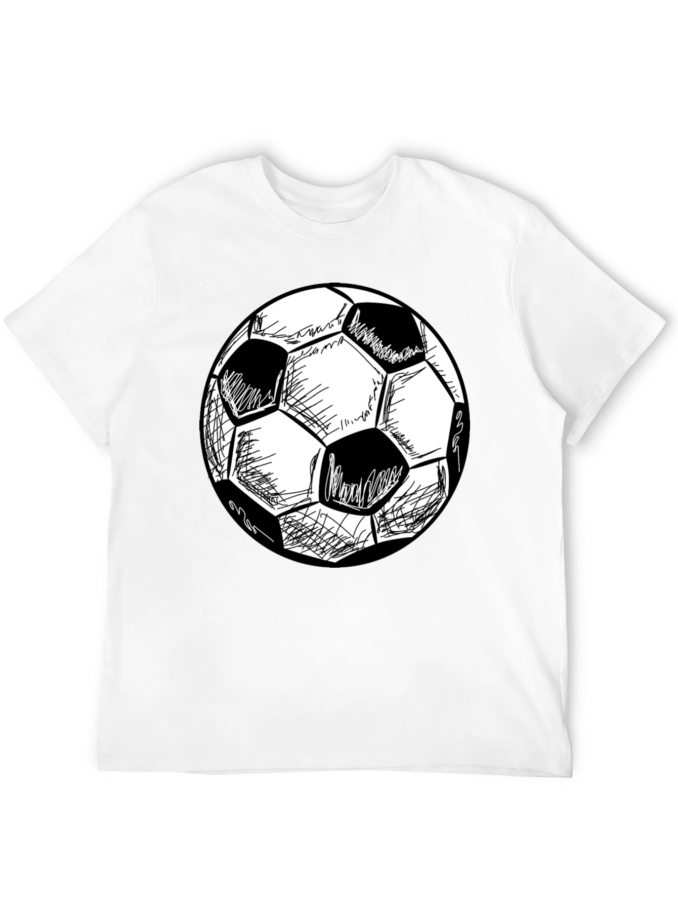 Soccer Ball Graphic Tee - Stylish Black T-Shirt