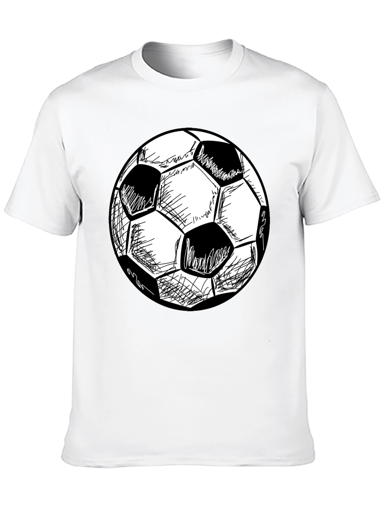 Soccer Ball Graphic Tee - Stylish Black T-Shirt