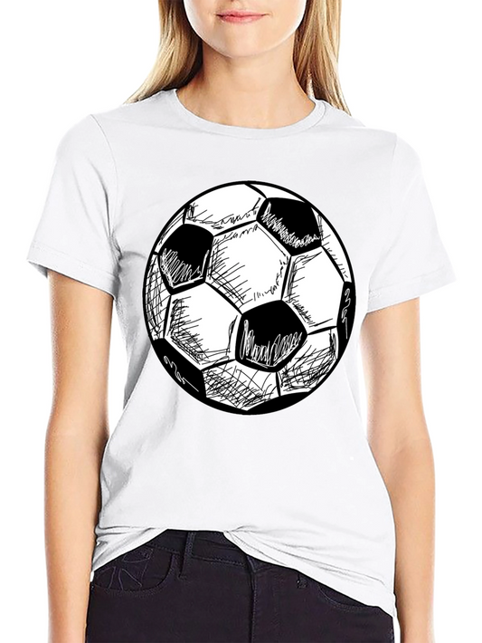 Soccer Ball Graphic Tee - Stylish Black T-Shirt