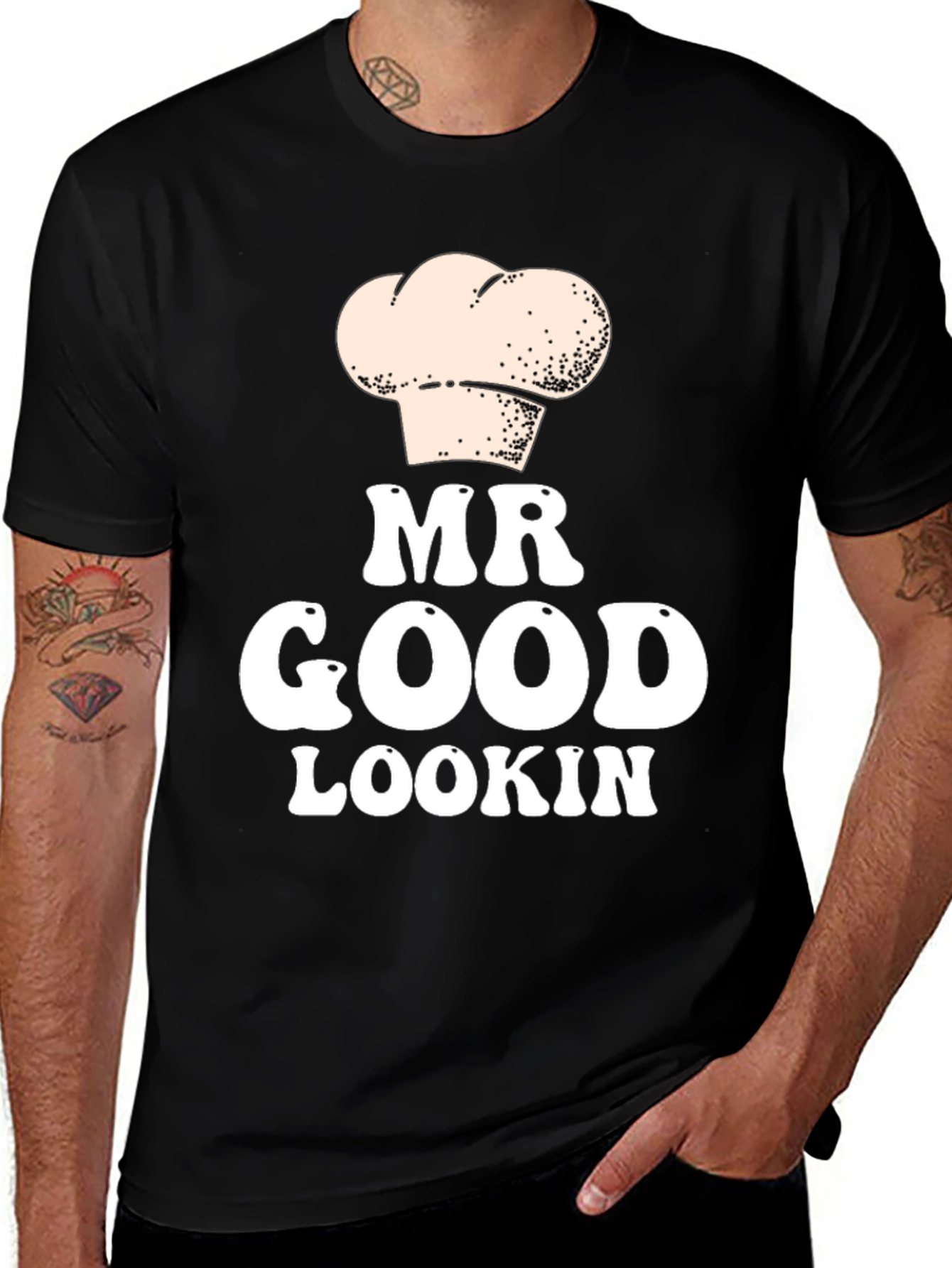 Mr Good Lookin Chef Hat T-Shirt