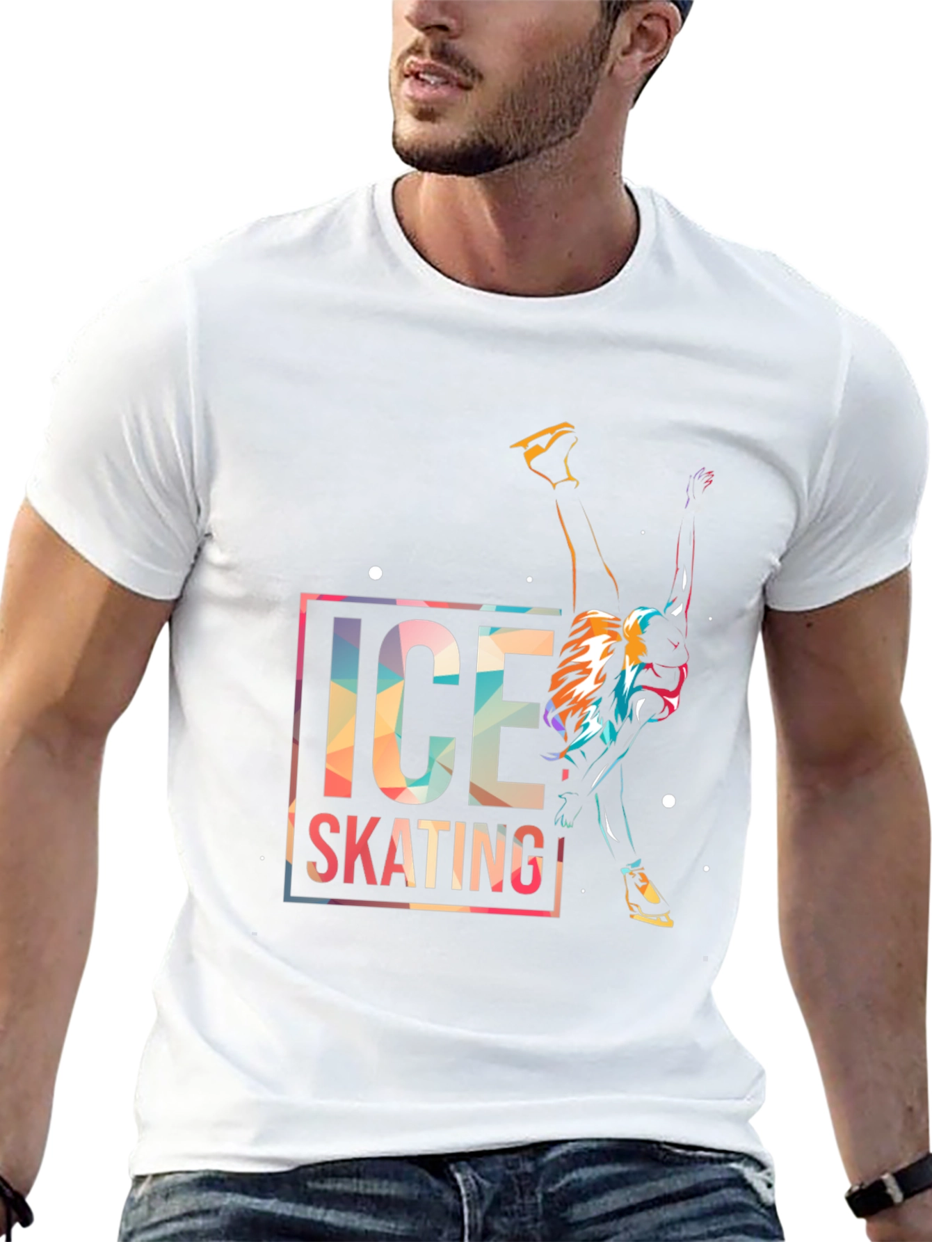 Ice Skating Graphic Tee - Cool Design