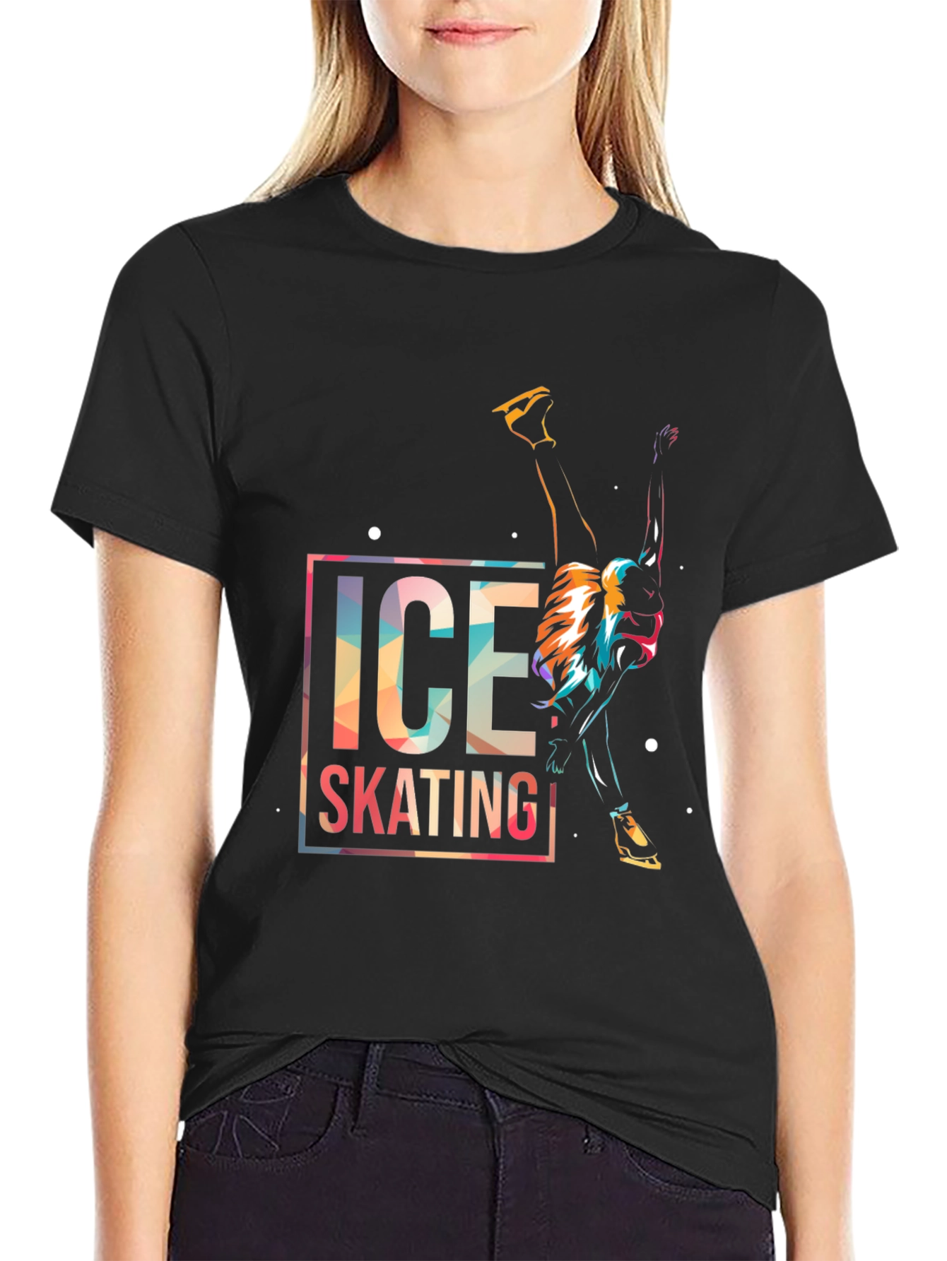 Ice Skating Graphic Tee - Cool Design