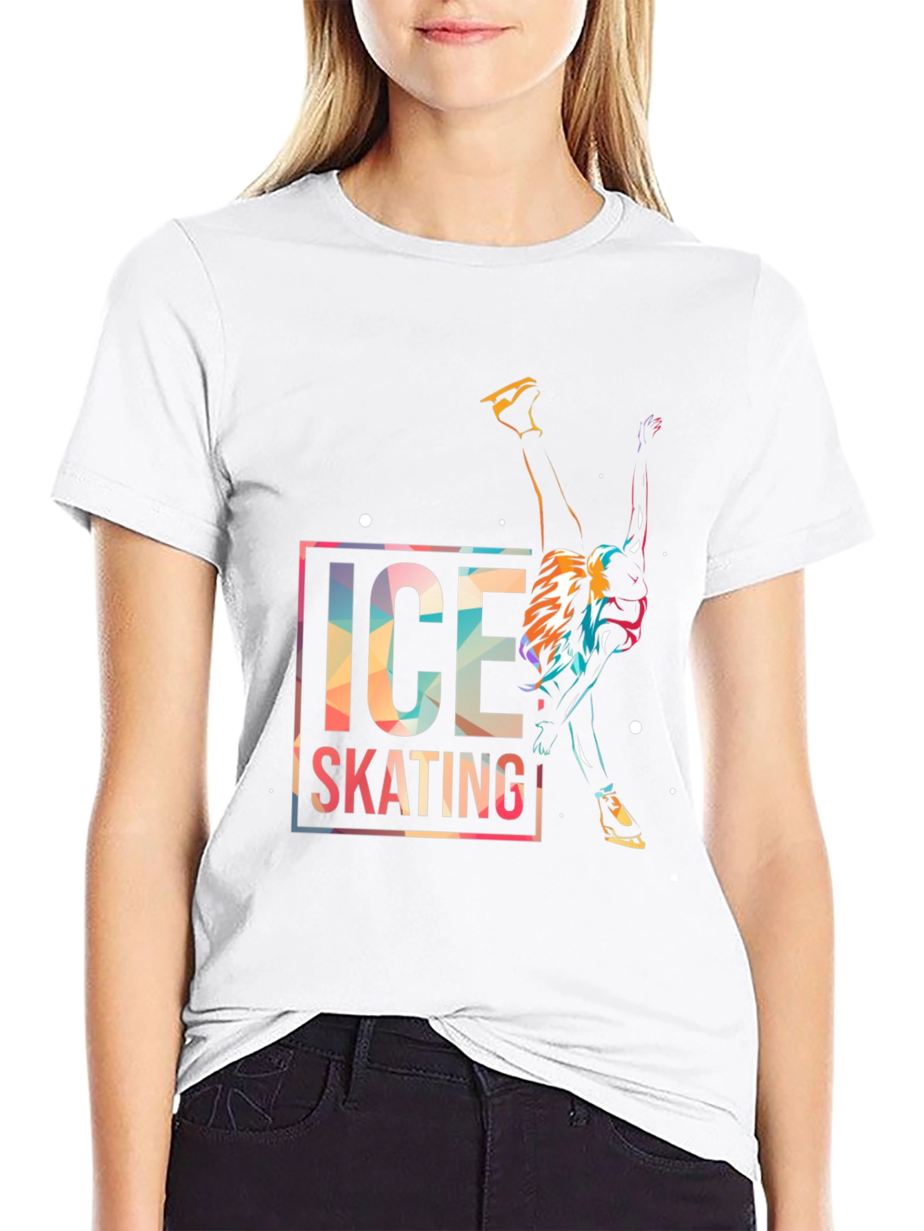 Ice Skating Graphic Tee - Cool Design