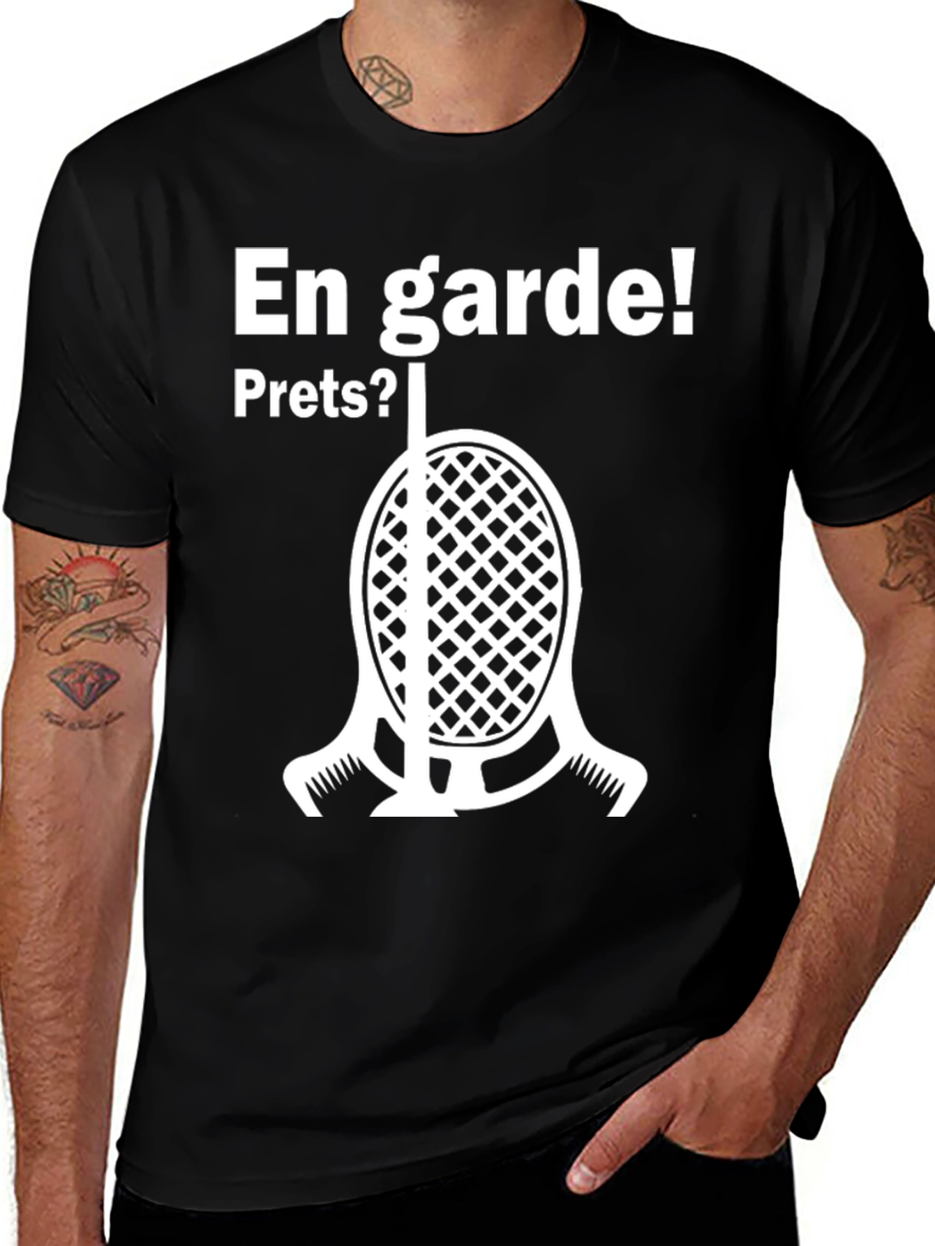 En Garde Fencing T-Shirt - Black Cotton Tee