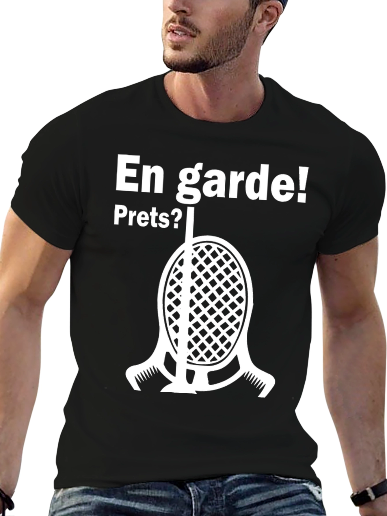 En Garde Fencing T-Shirt - Black Cotton Tee