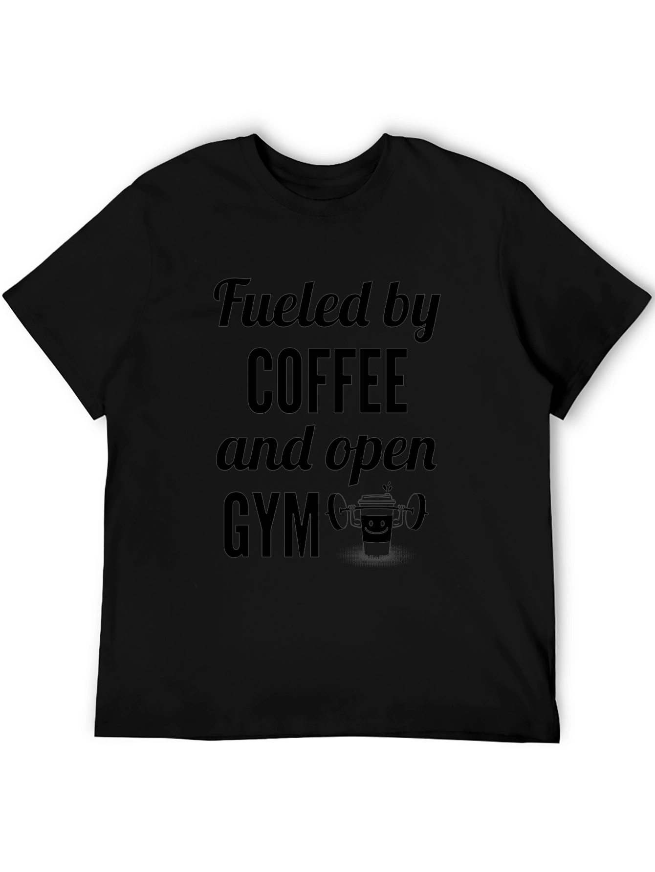Fueled by Coffee and Open Gym Black T-Shirt