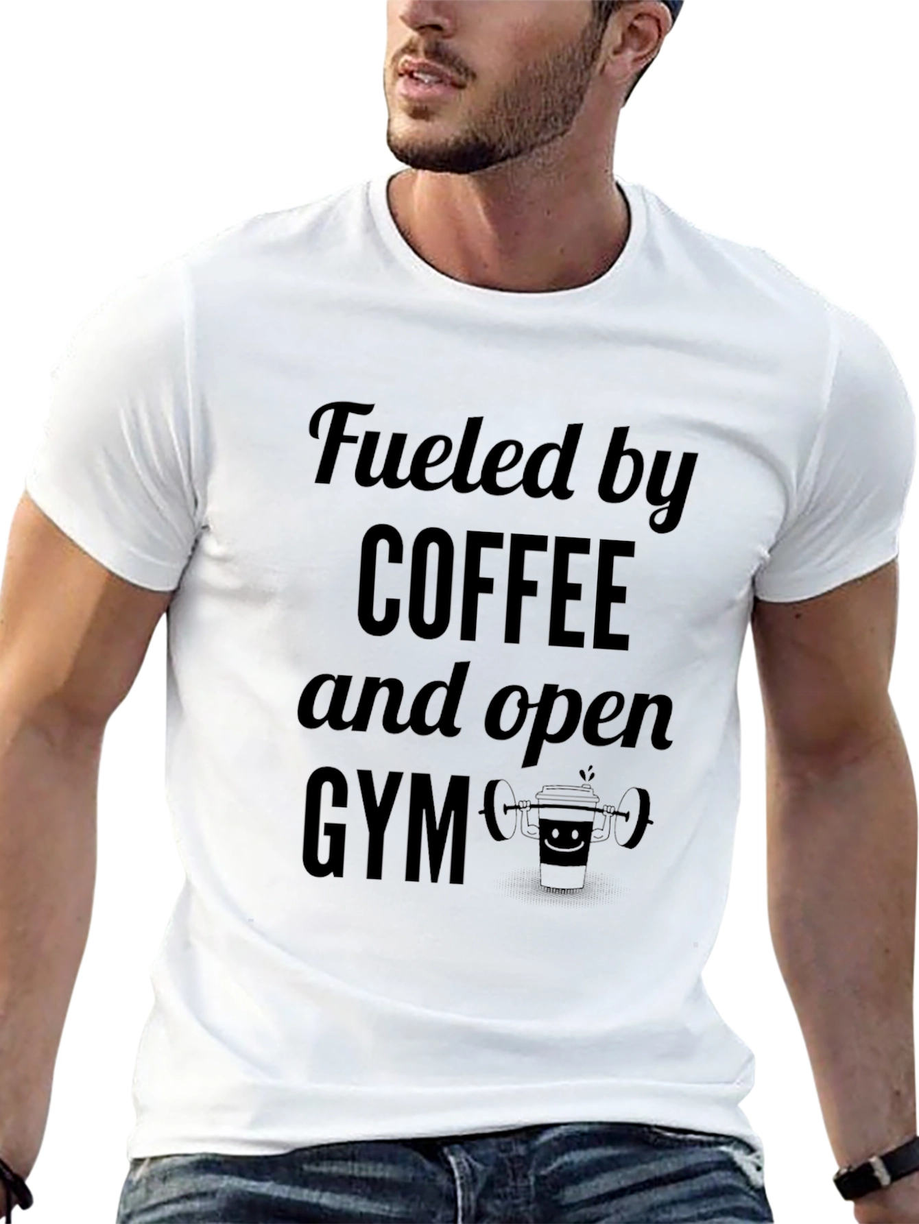 Fueled by Coffee and Open Gym Black T-Shirt