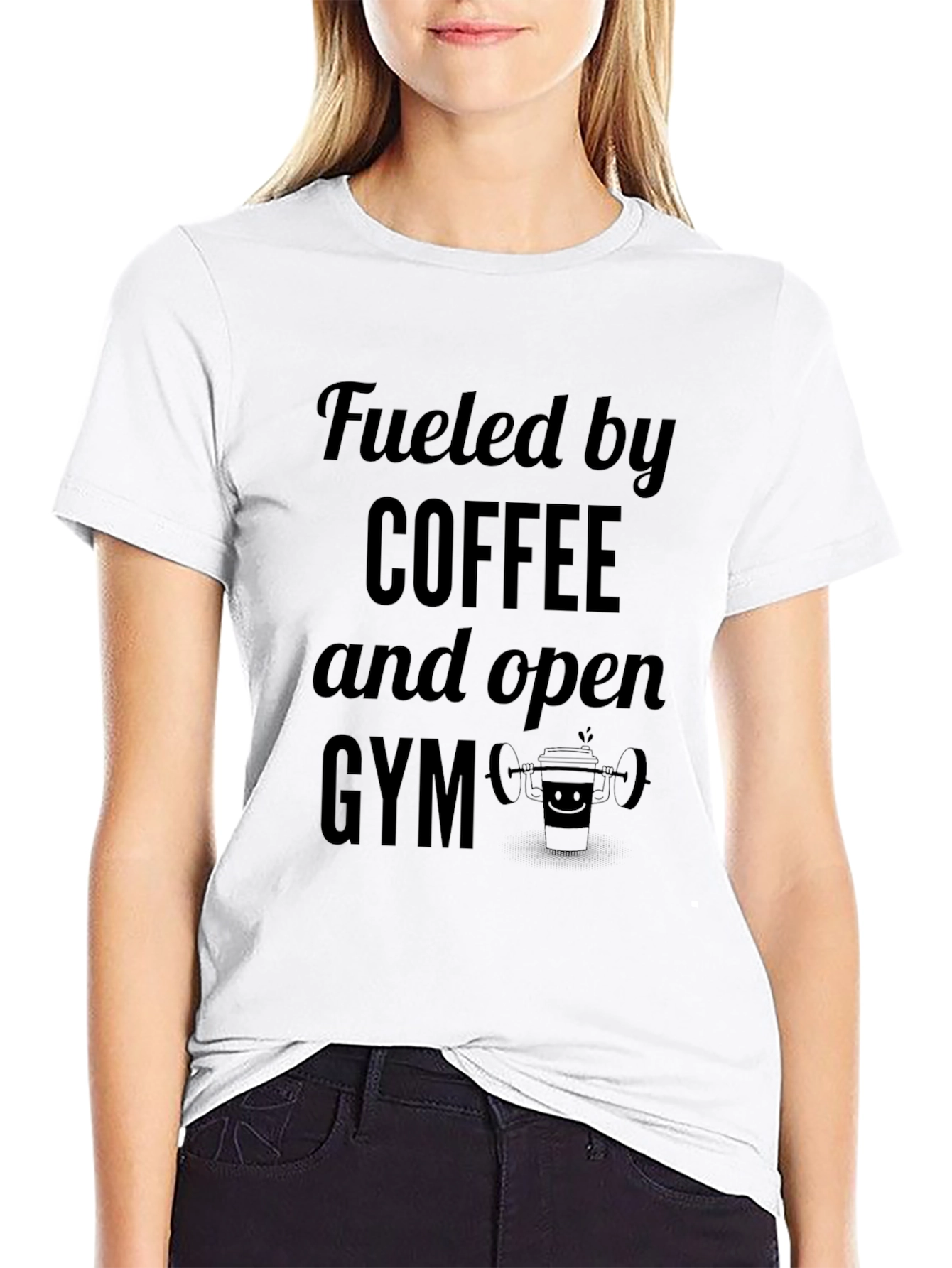 Fueled by Coffee and Open Gym Black T-Shirt