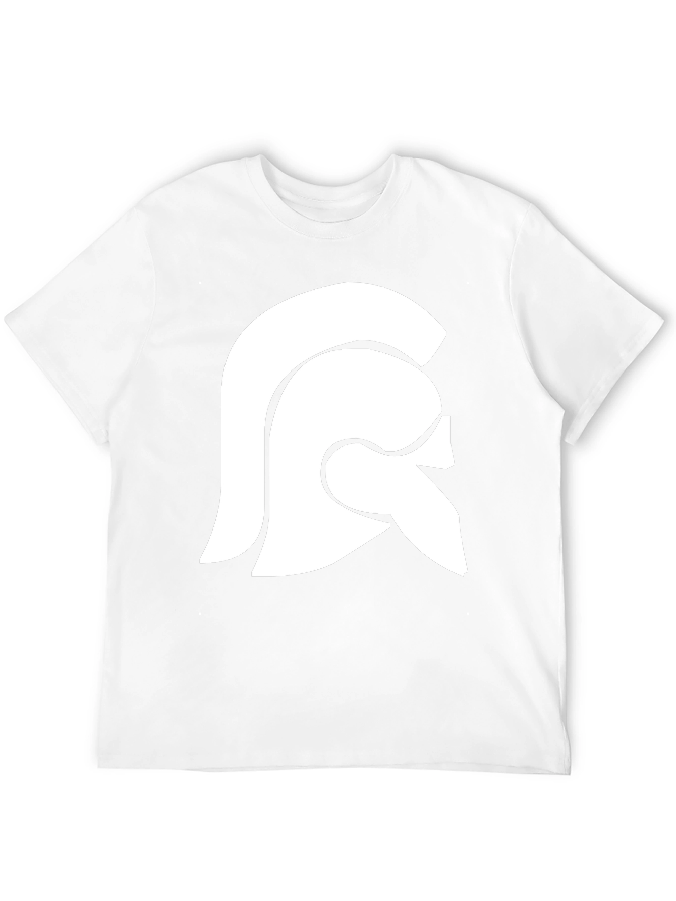 Spartan Helmet Graphic Tee - Black Cotton Casual Shirt