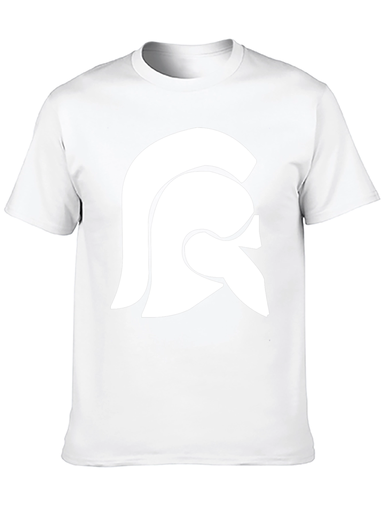 Spartan Helmet Graphic Tee - Black Cotton Casual Shirt