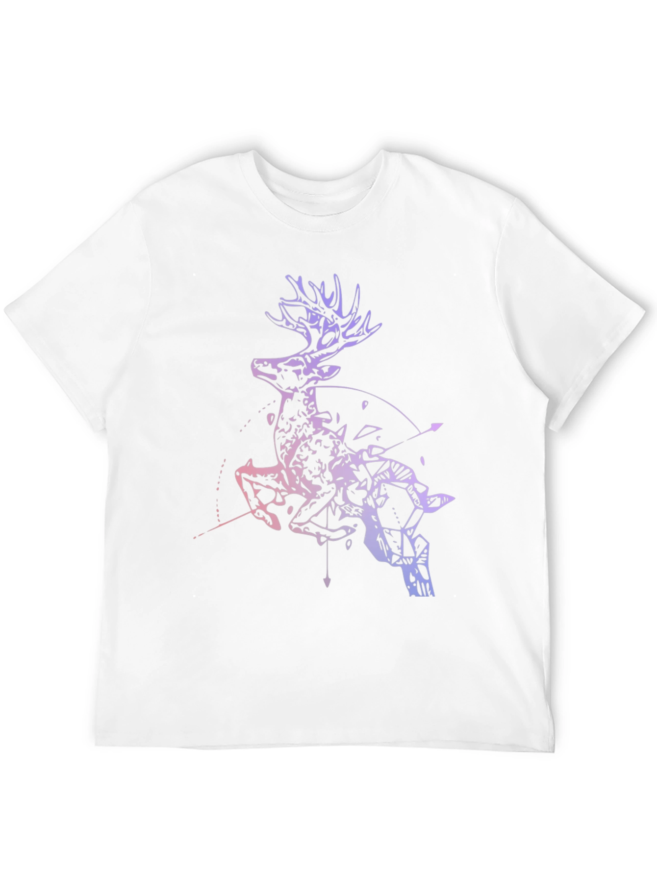Deer Graphic Print Crew Neck T-Shirt
