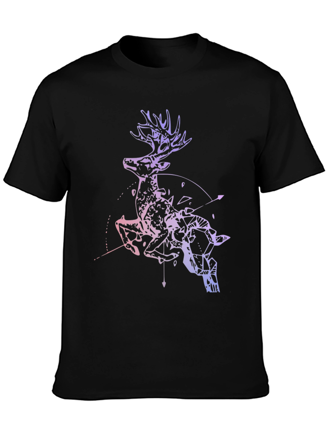 Deer Graphic Print Crew Neck T-Shirt