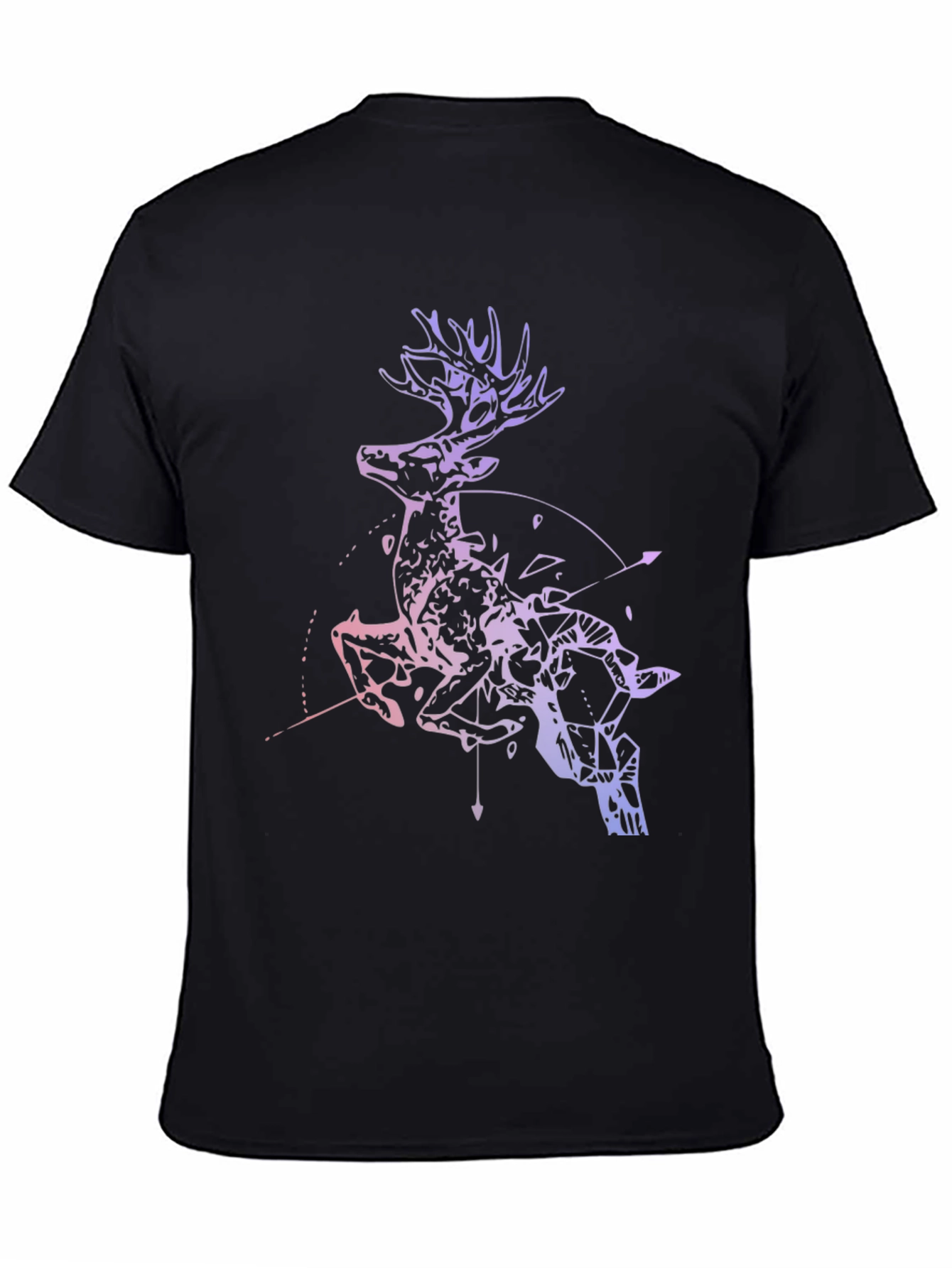 Deer Graphic Print Crew Neck T-Shirt