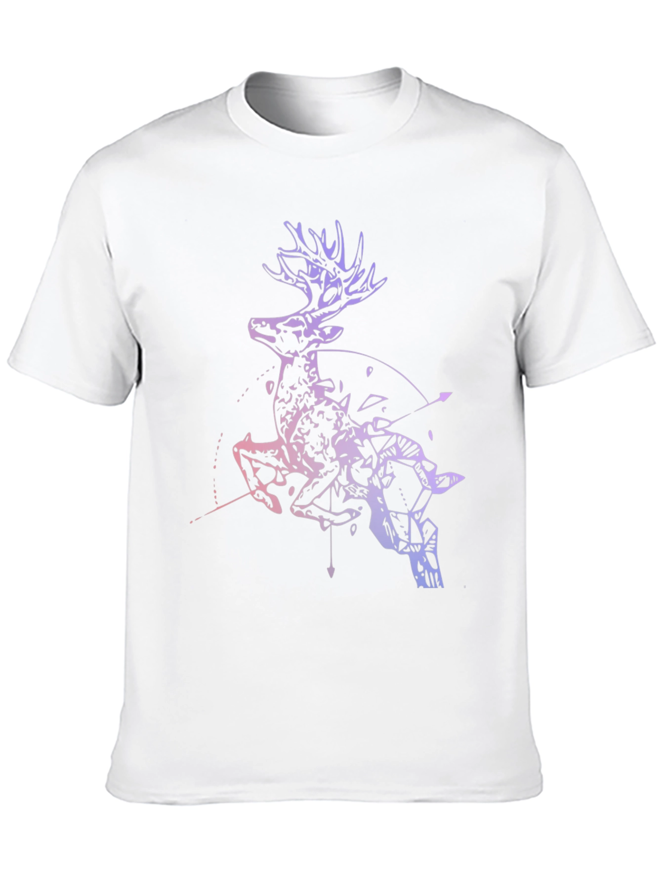 Deer Graphic Print Crew Neck T-Shirt