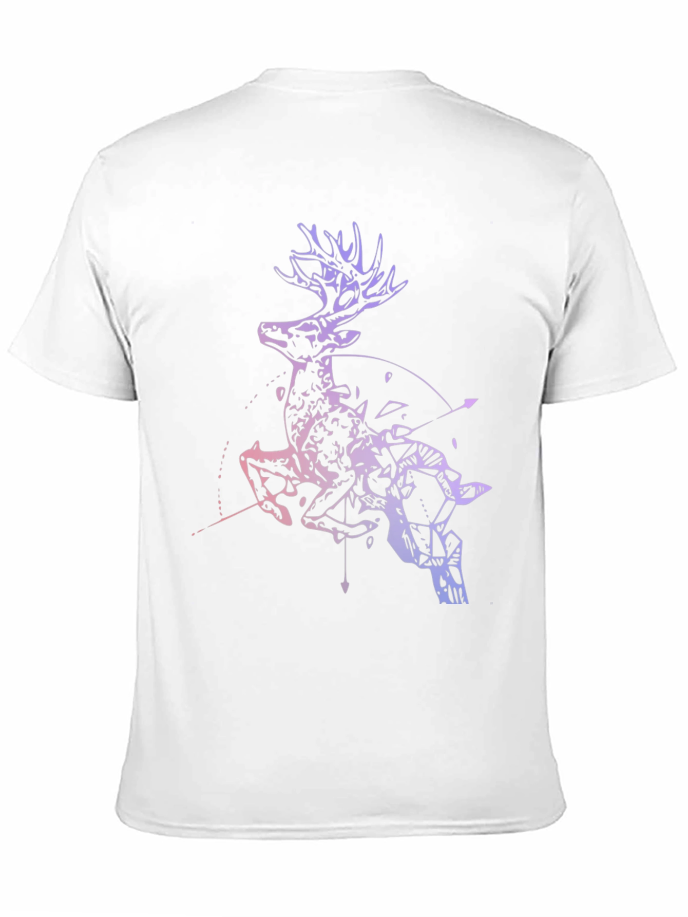 Deer Graphic Print Crew Neck T-Shirt