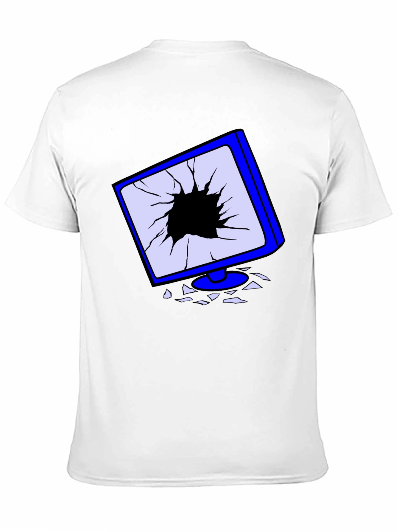 Broken Screen Graphic Tee - Tech Humor T-Shirt