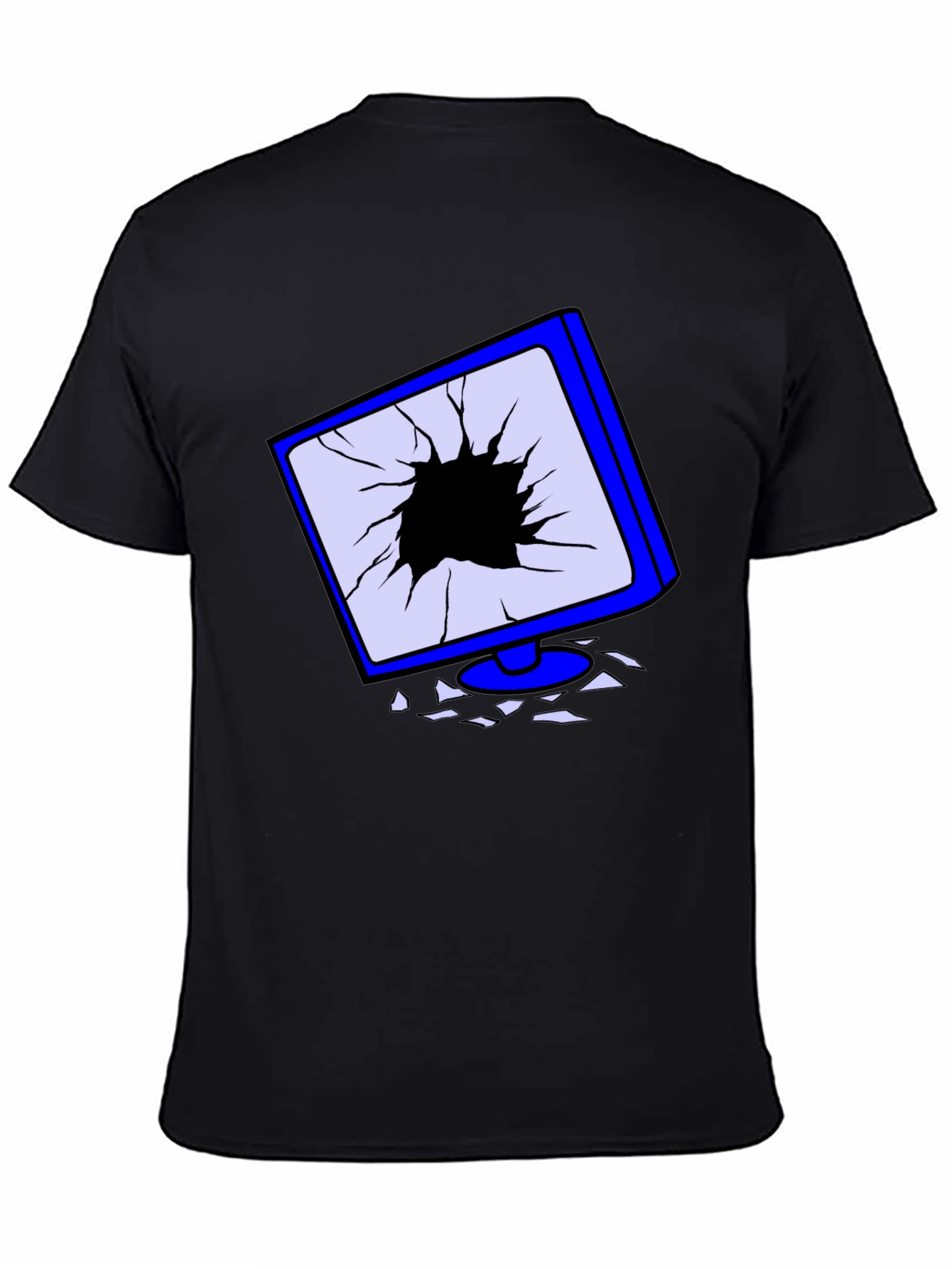 Broken Screen Graphic Tee - Tech Humor T-Shirt