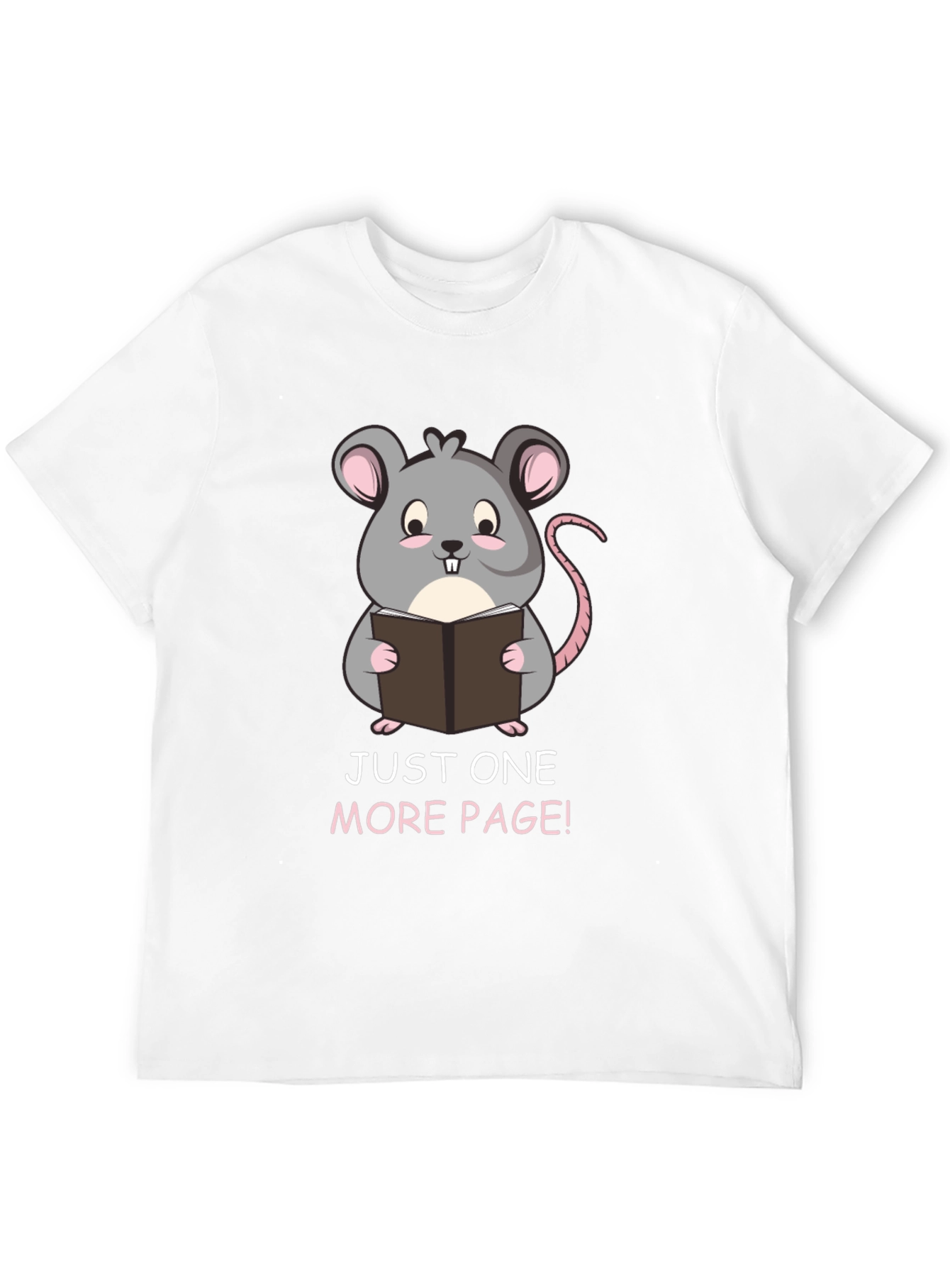 Just One More Page Mouse Reader Black T-Shirt