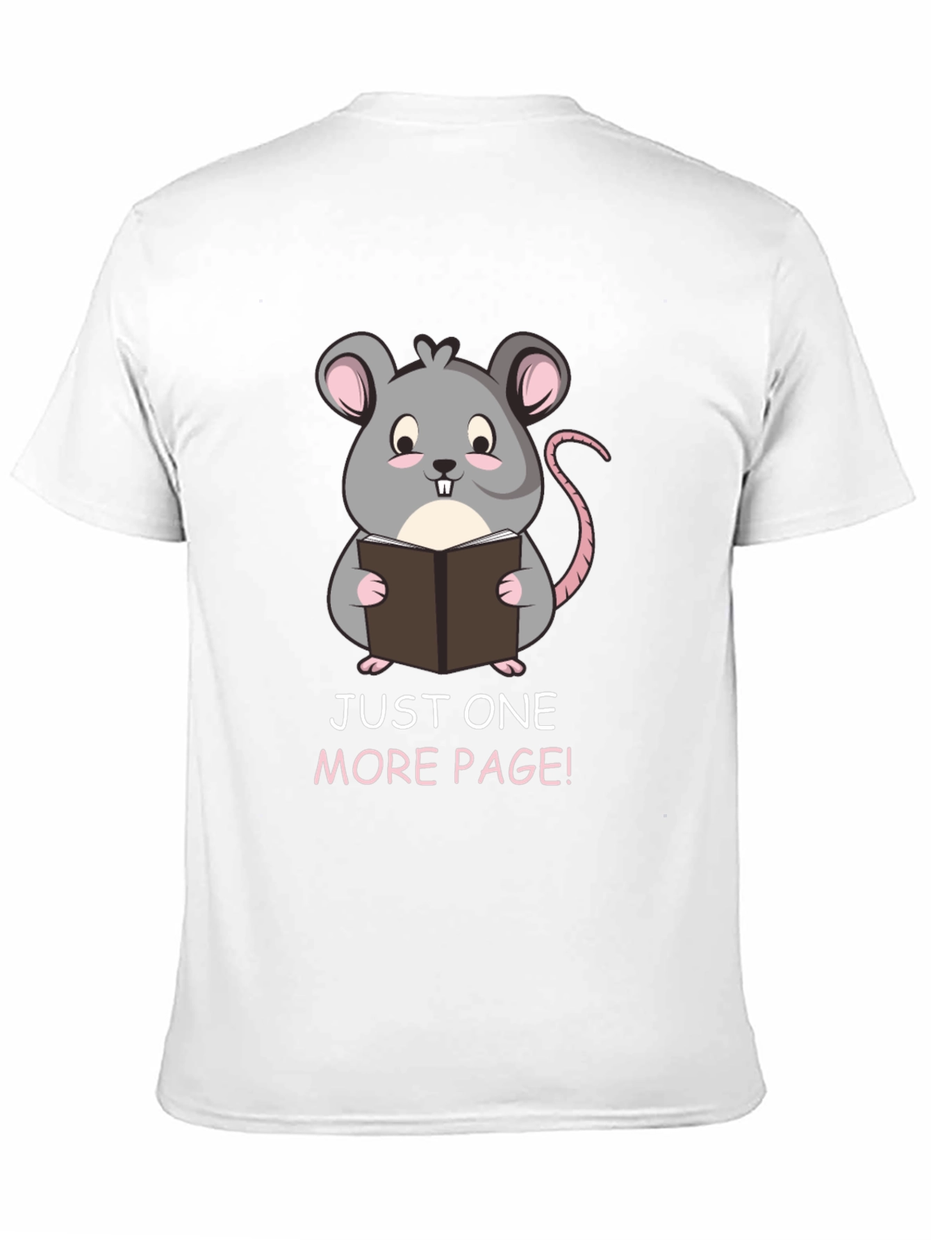 Just One More Page Mouse Reader Black T-Shirt